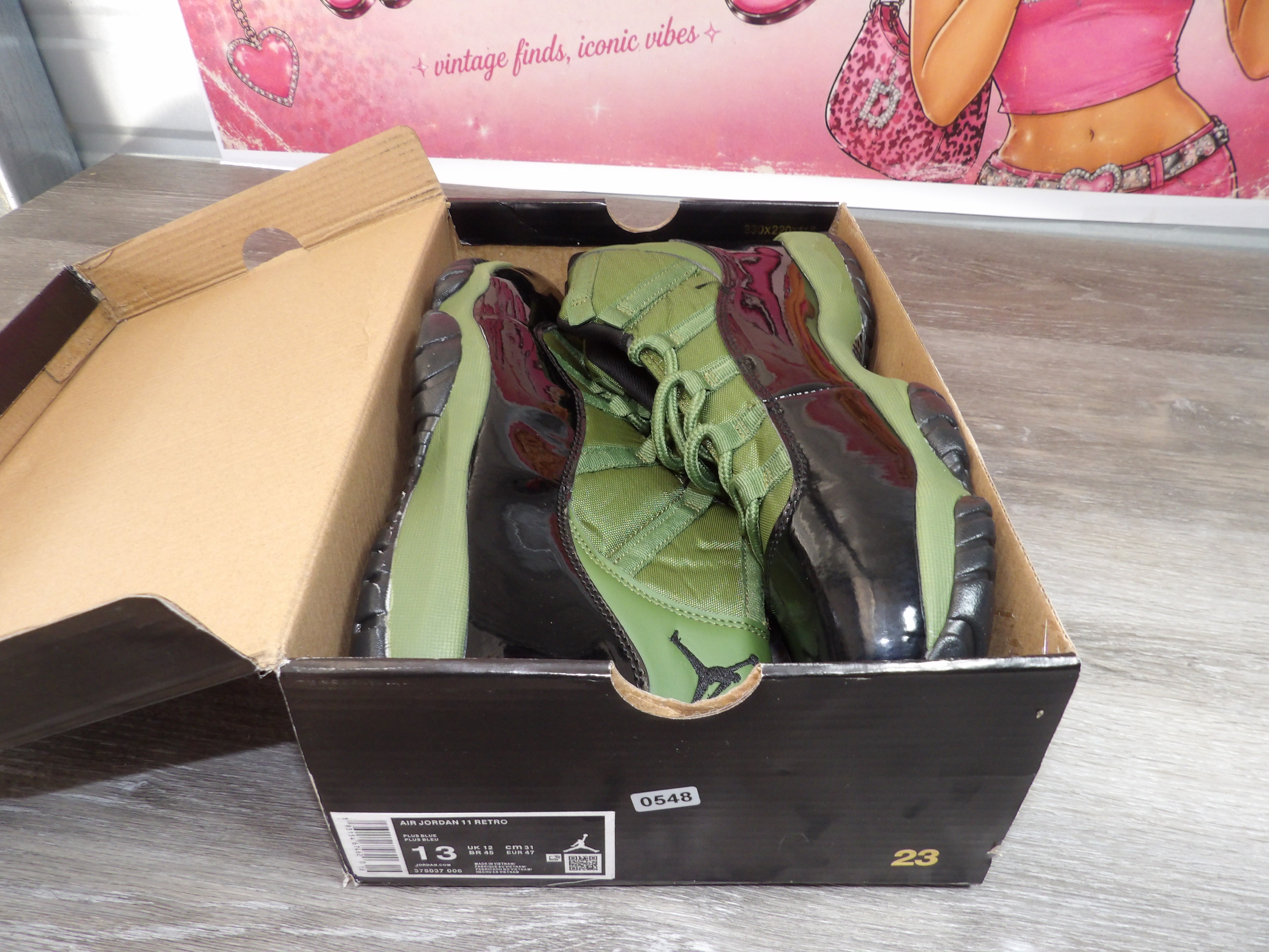 Nike Air Jordan 11 Retro – Black/Green (Size US 13)