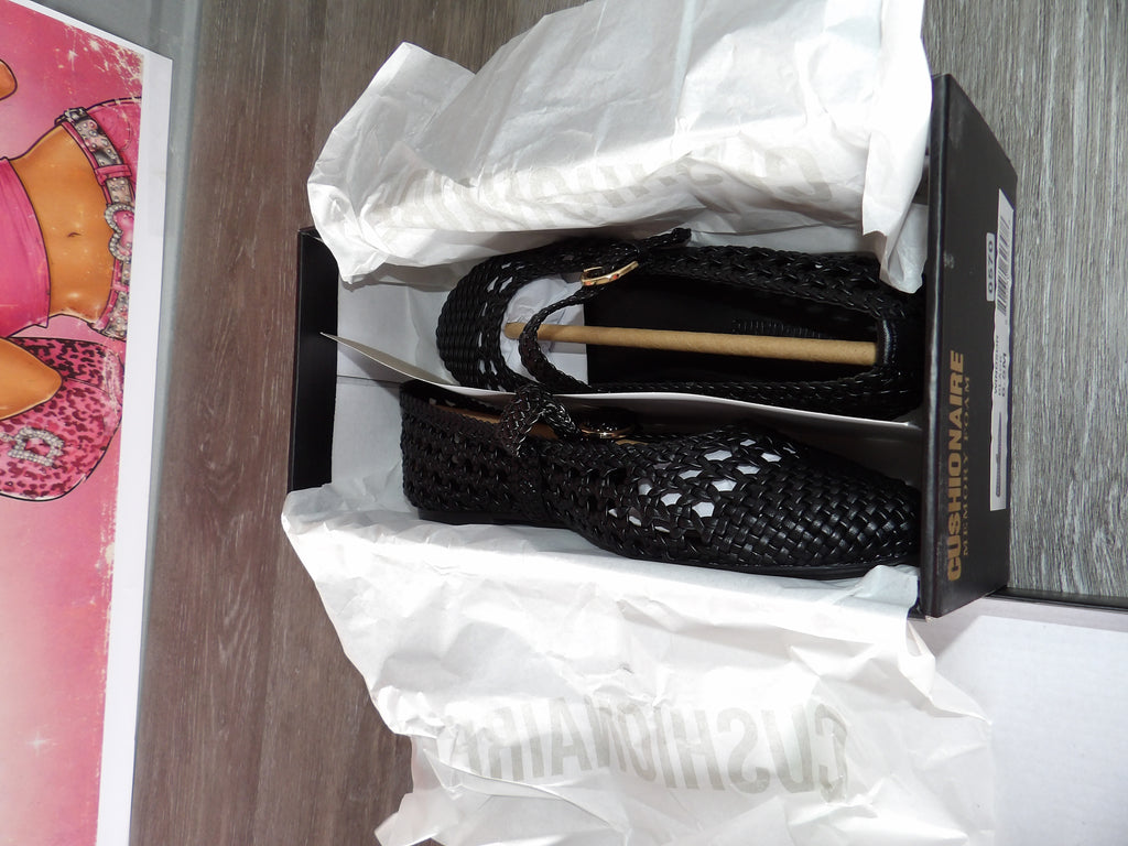 Cushionaire Windsor Memory Foam Flats – Black (Size US 6.5)