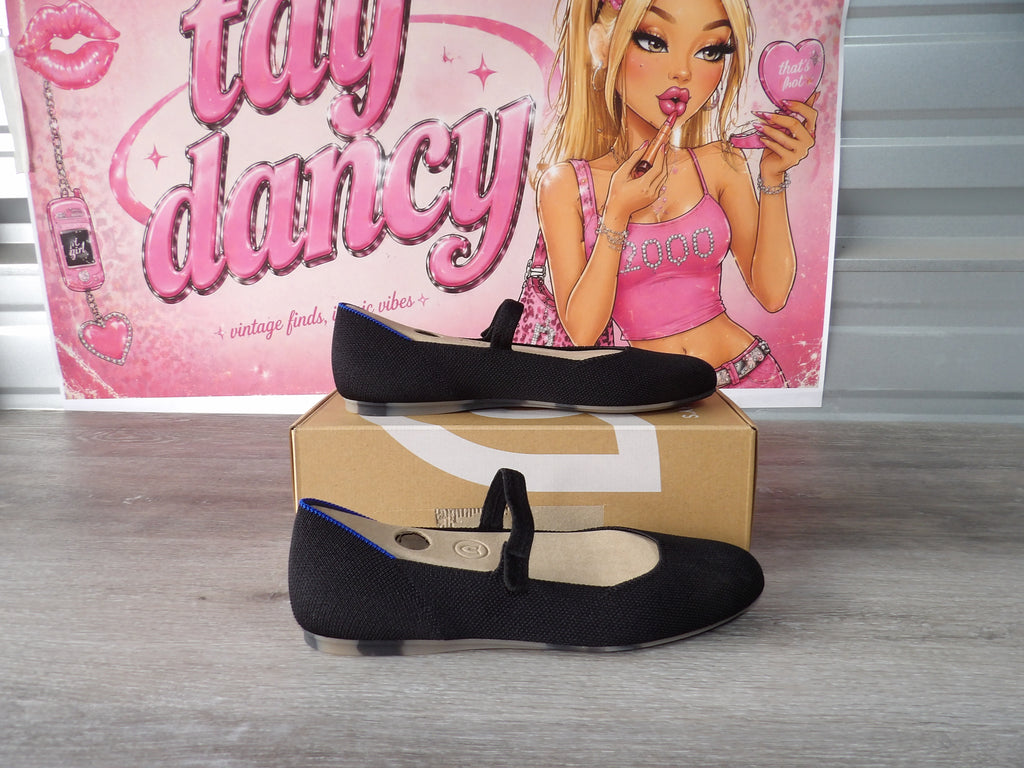 Rothy's Square Mary Jane Shoes – Black (Size US 7)