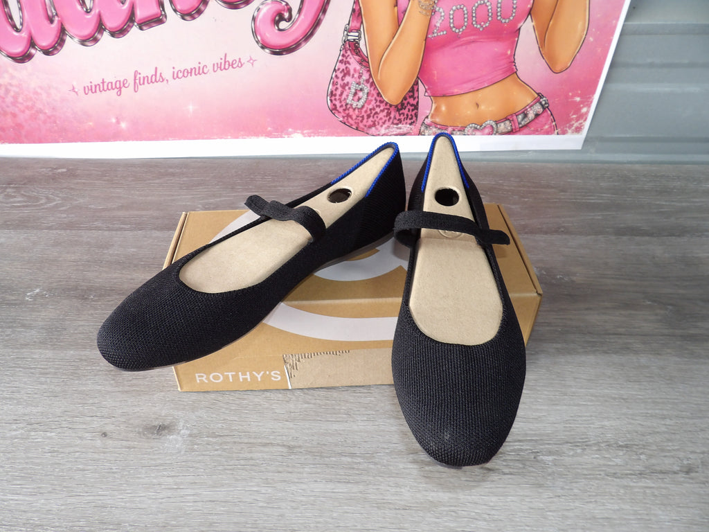 Rothy's Square Mary Jane Shoes – Black (Size US 7)