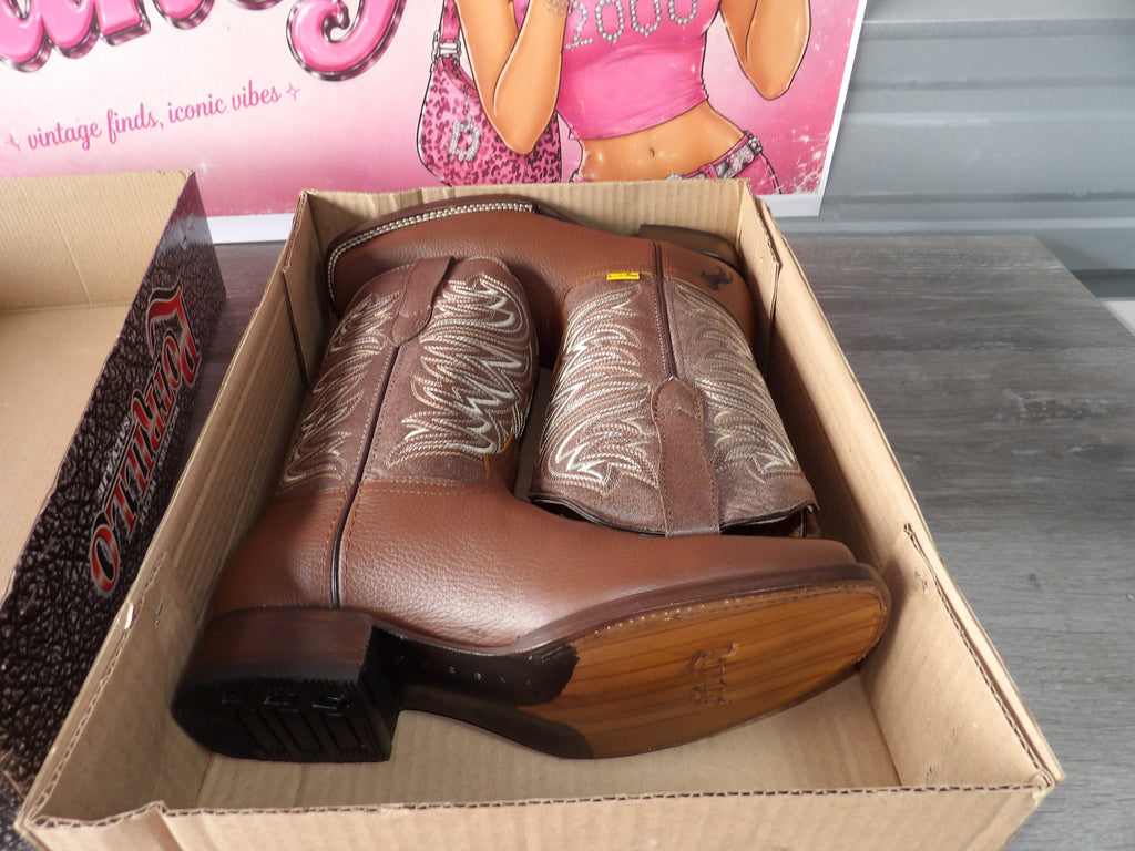 Portillo Salvaje Men's Western Boots – Brown/Leather (Size US 9)