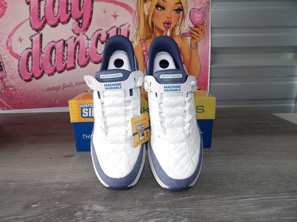 Skechers Contour Form Quiet Luxury Sneakers – Navy, White (Size US 10)