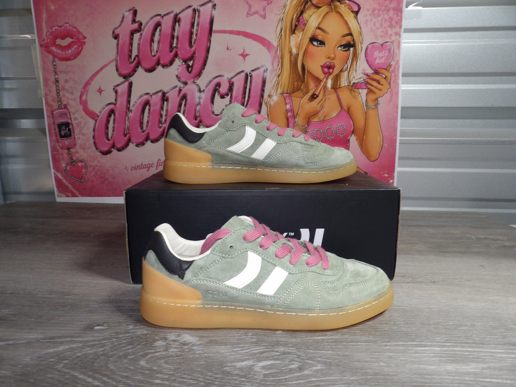 Coolway GoalSneakers – Green Khaki (Size US Women's 6.5 Men's 5.5)