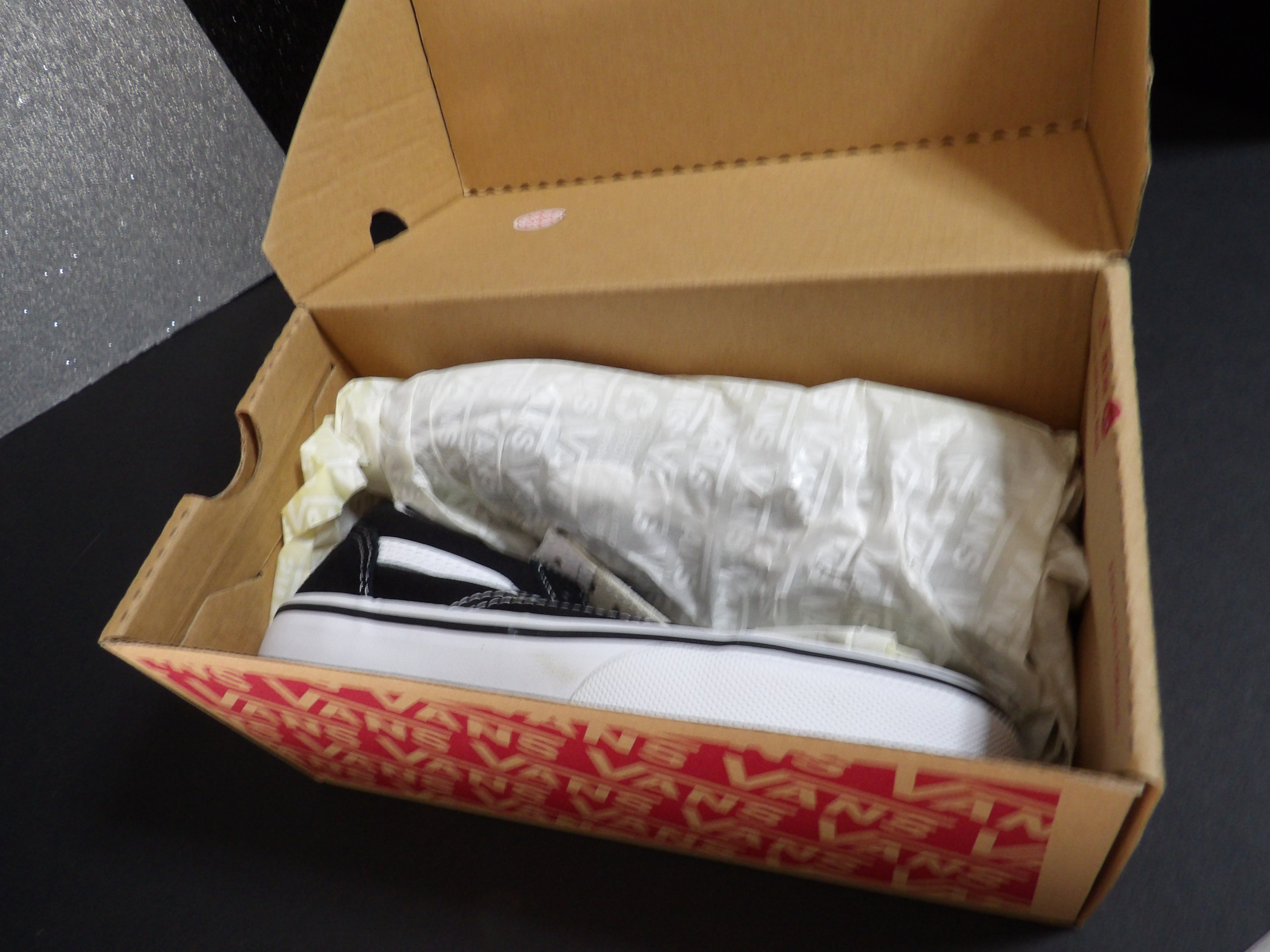 Youth Vans - Black and White (Size Youth 13)