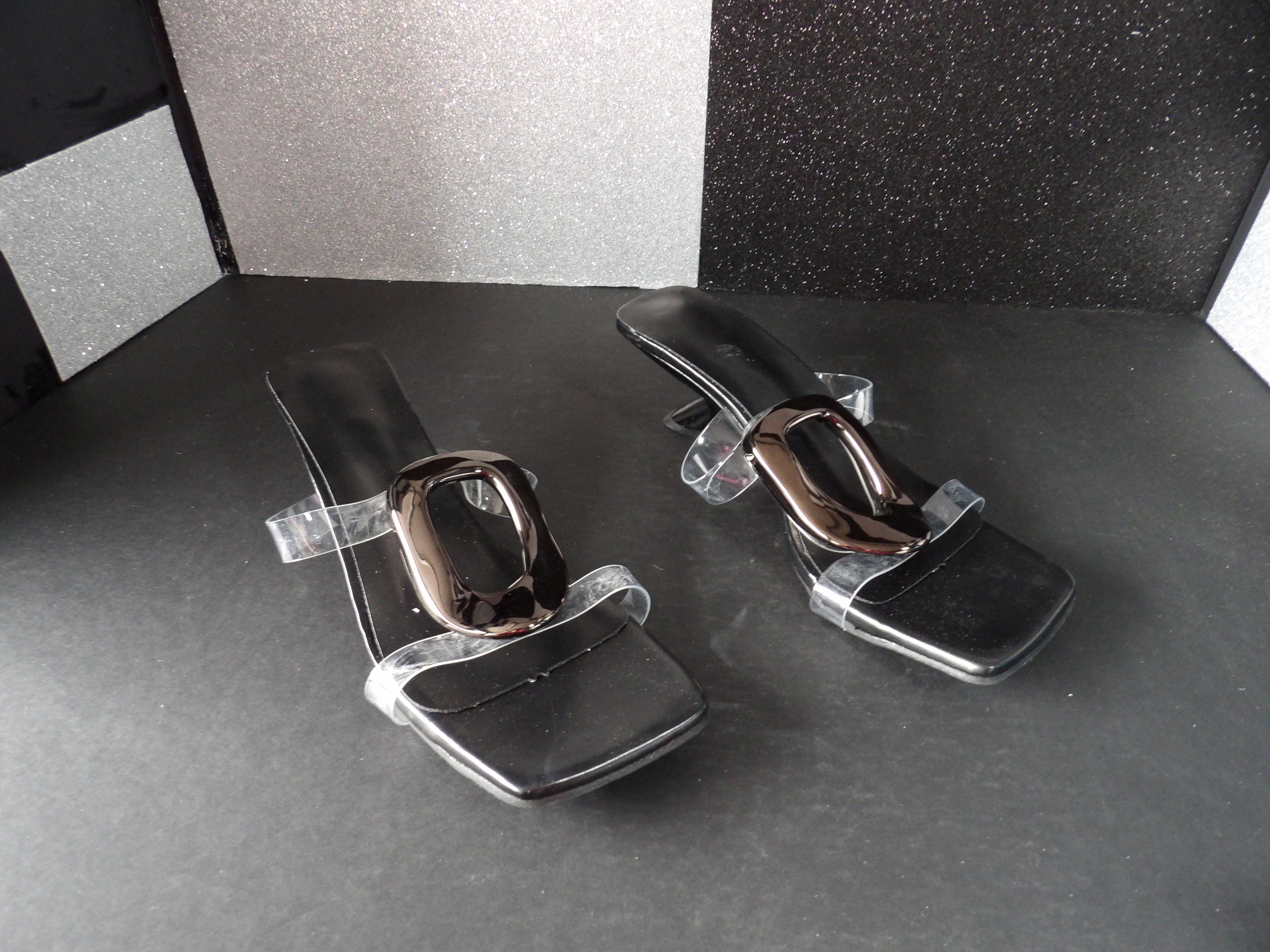 Black Heel With Gold Buckle (US 7.5W)