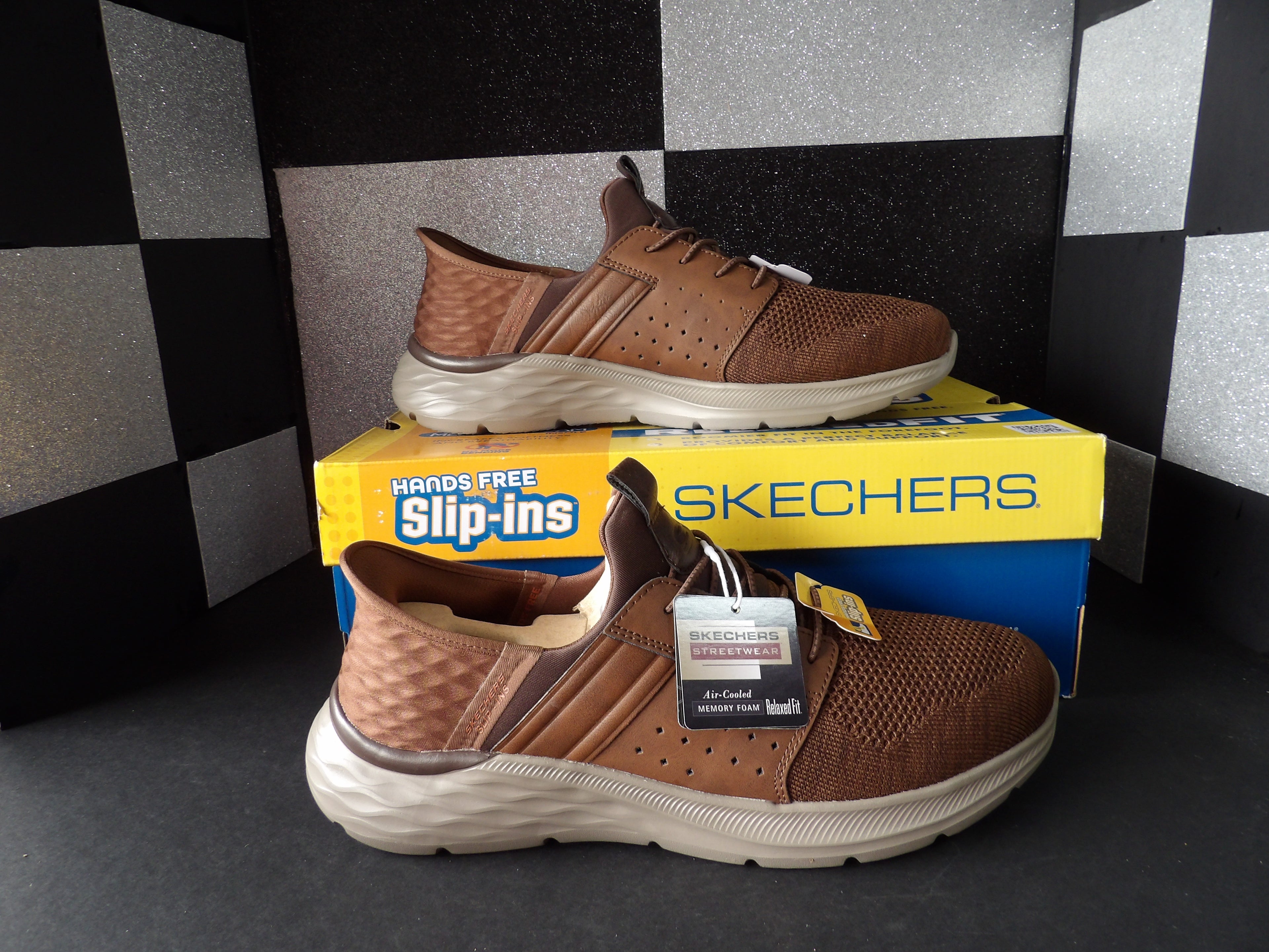 Skechers Slip-ins RF: Garner Newick Style 210803/ACDB –  Brown (Size US Mens 11.5)