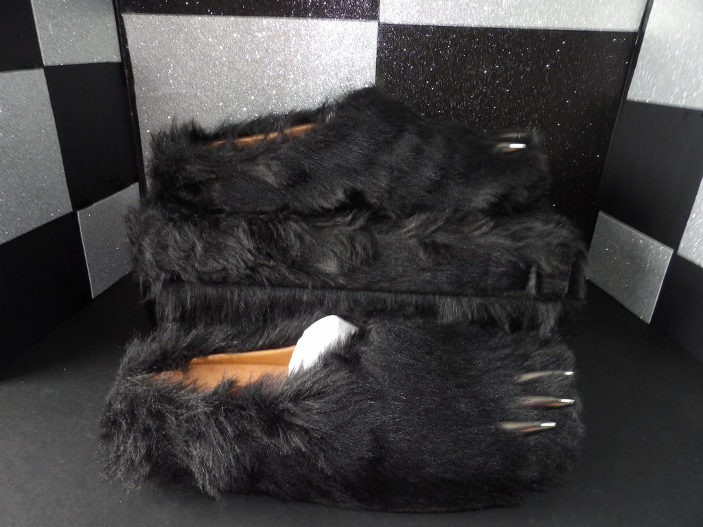 Bravest Studios Black Bear Claw Mules - Black (Size US Men's 15)