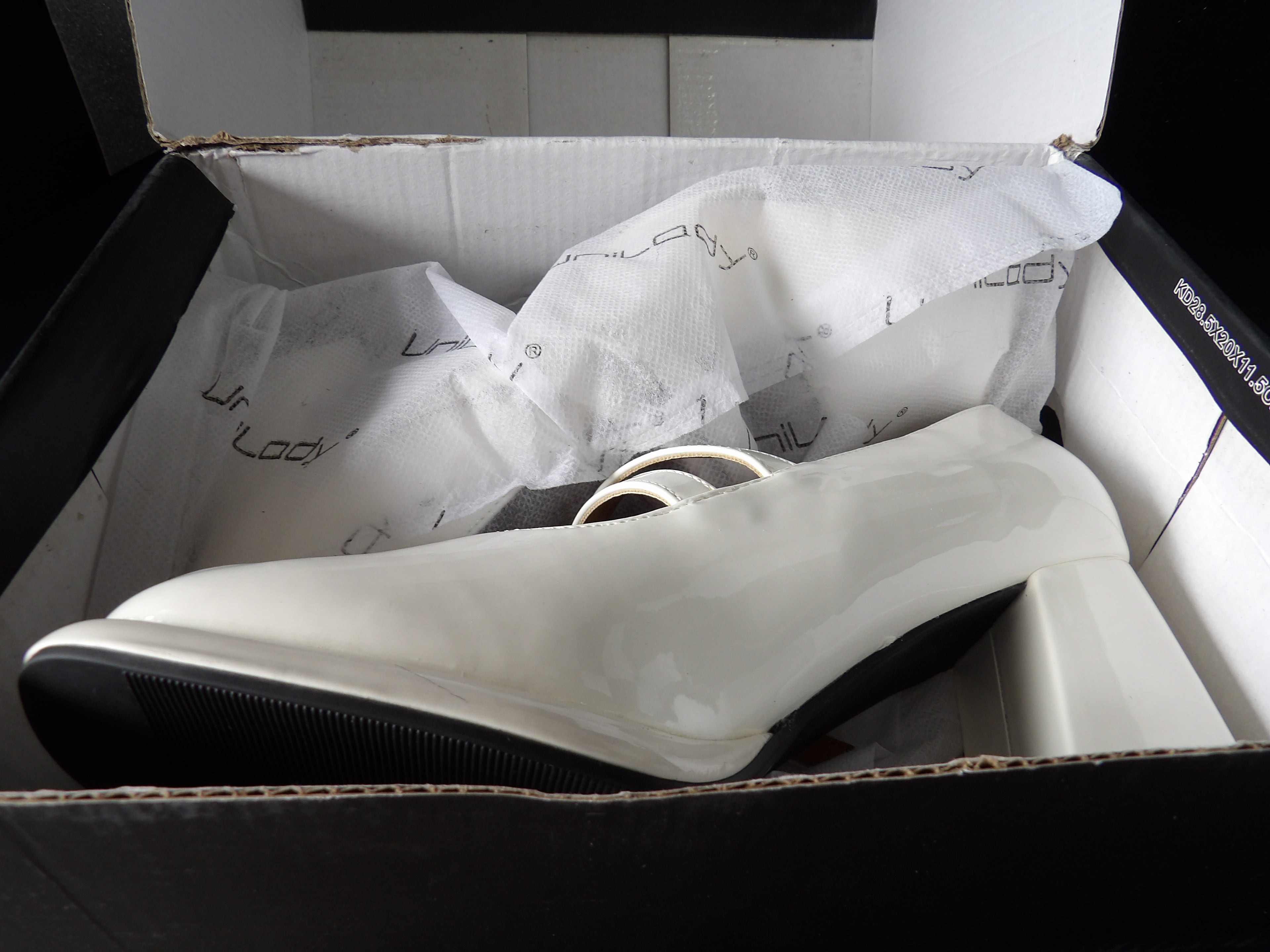 Untilady PRINCESS-10 Mary Jane Block Heel Pumps - White (Size US Women's 8)