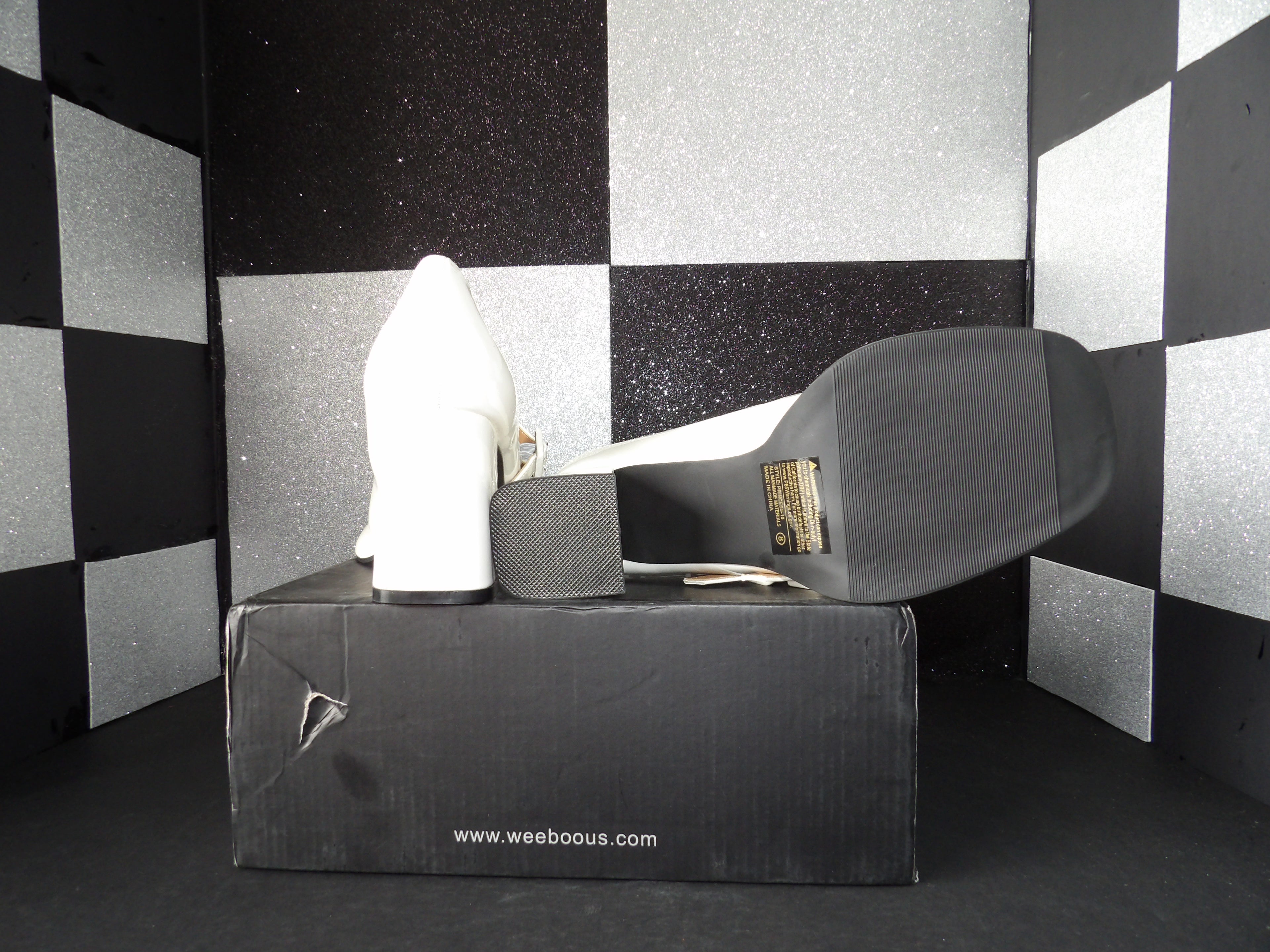 Untilady PRINCESS-10 Mary Jane Block Heel Pumps - White (Size US Women's 8)