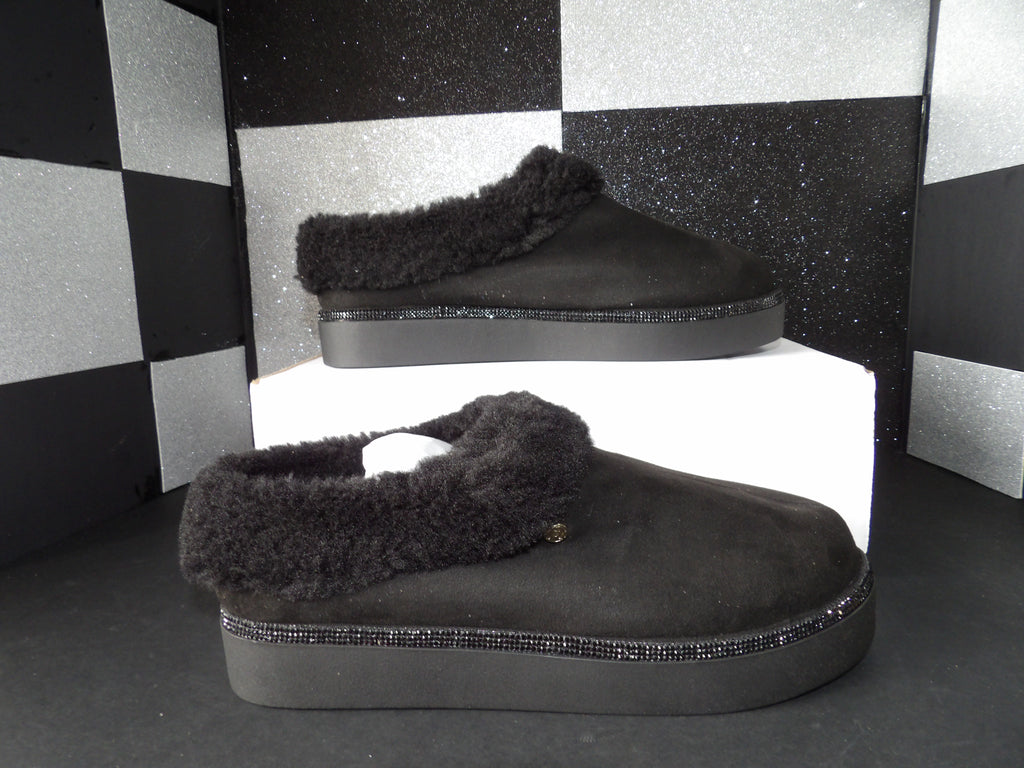 Joy TO_WHS_92 Platform Clog Slippers - Black (Size US Women's 10W)