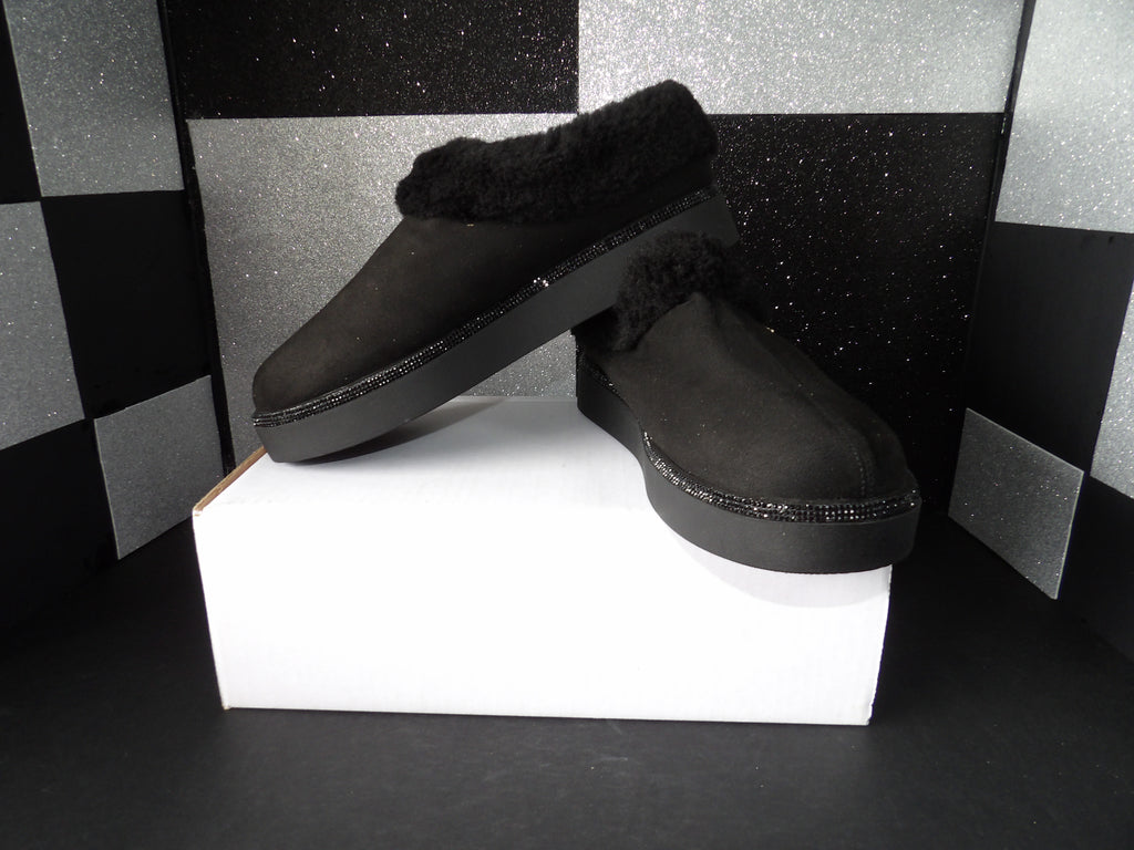 Joy TO_WHS_92 Platform Clog Slippers - Black (Size US Women's 10W)