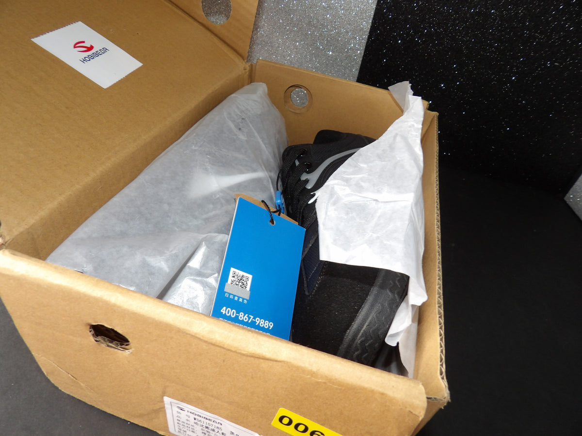 HOBIBEAR Wide Toe Walking Sneakers – Black/White (Size EU 40)