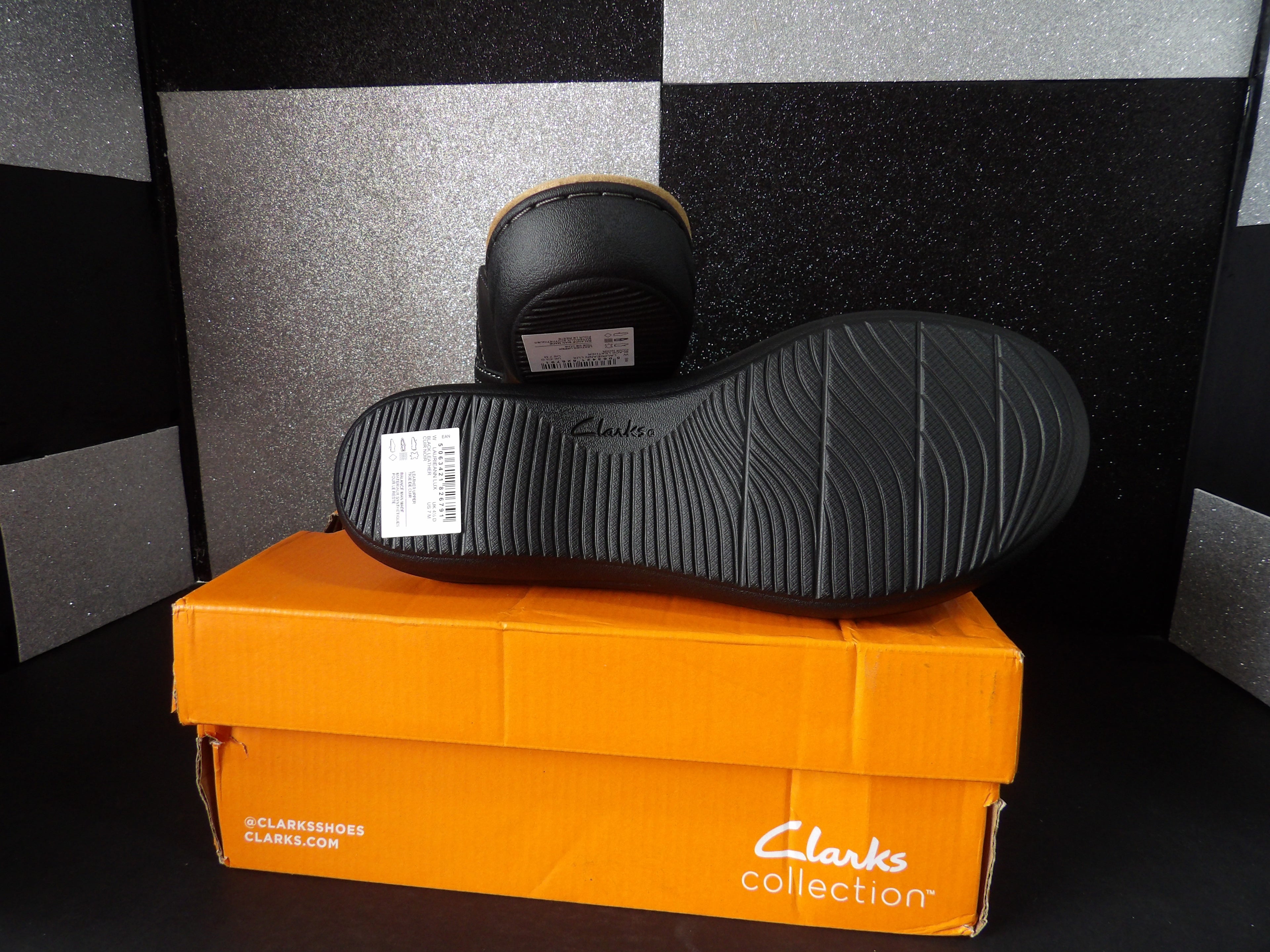 Clarks Laurieann Lux Leather Clogs – Black (Size US Women's 7)