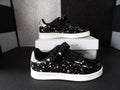 Dream Pairs Girls' Star Print Casual Sneakers – Black Patent (Size US Youth 13)