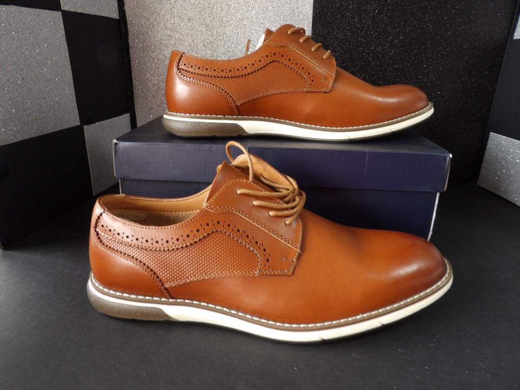 Bruno Marc Men's Plain Toe Casual Oxford Dress Sneakers – Tan (Size US Men's 11)