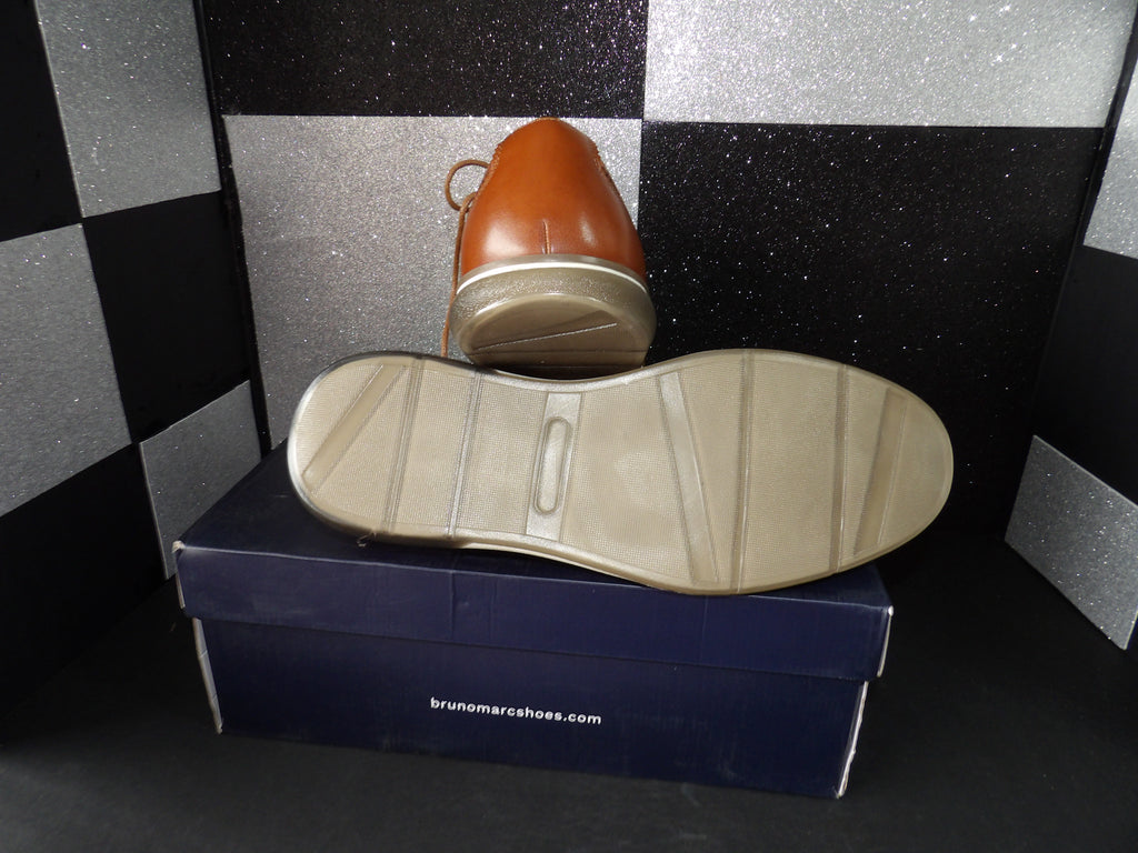 Bruno Marc Men's Plain Toe Casual Oxford Dress Sneakers – Tan (Size US Men's 11)