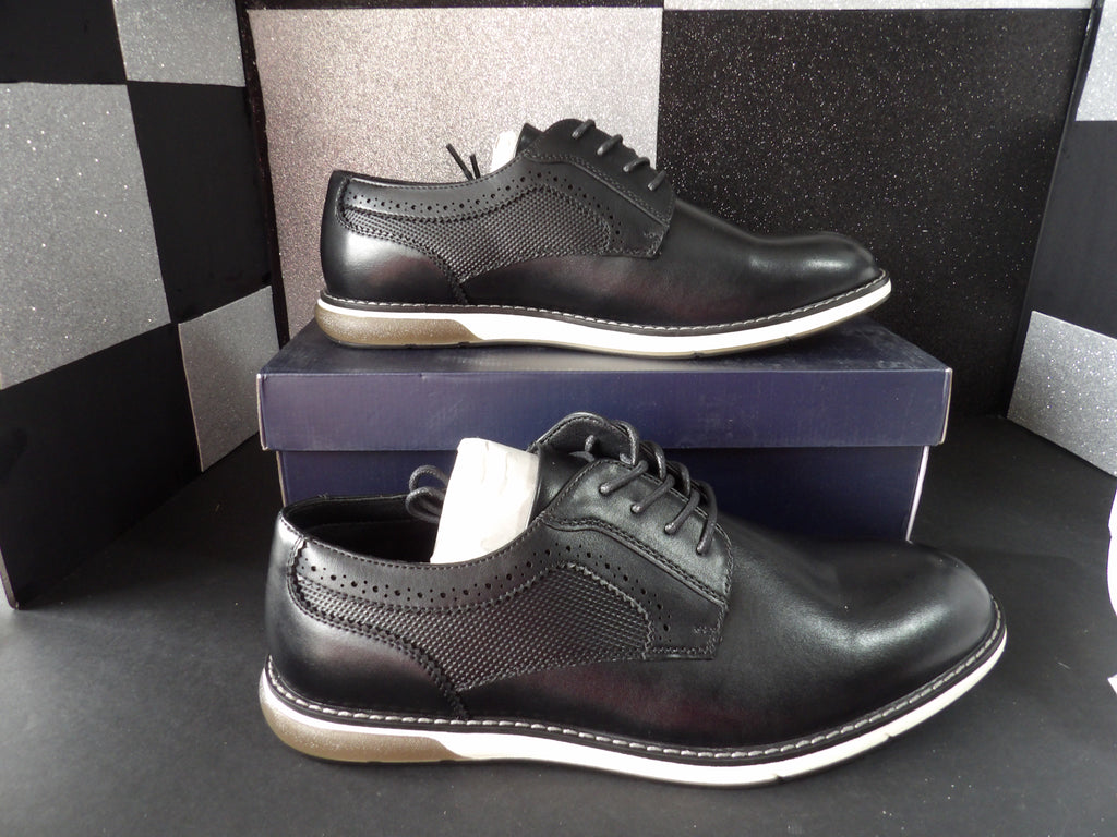 Bruno Marc Men's Plain Toe Casual Oxford Dress Sneakers - Black (Size US Men's 11)