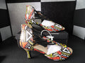 DANCE AND SWAY Heel- Black, Red, Yellow (US 9.5W)