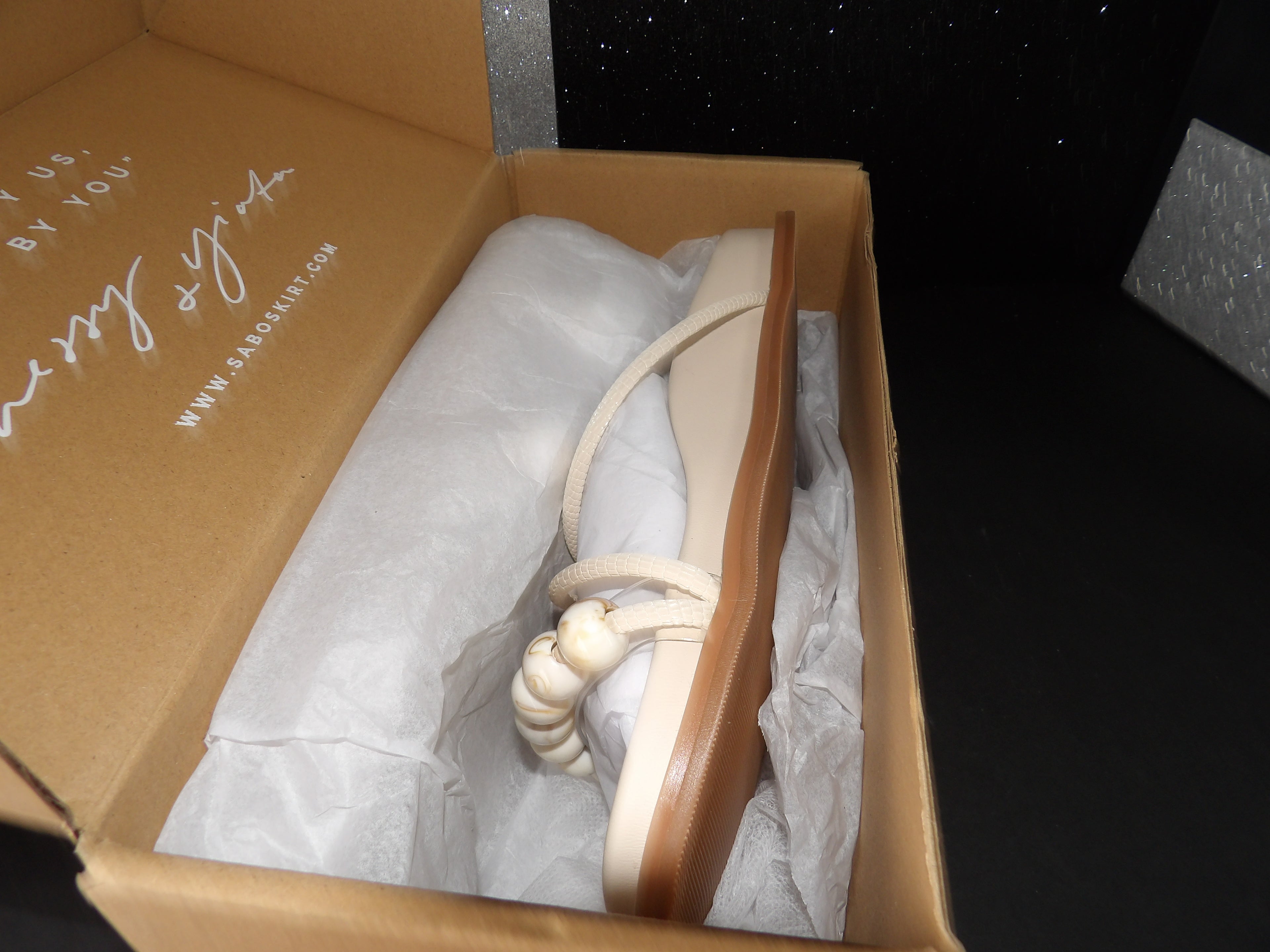 Sabo Indigo Sandals- Beige (US 9W)