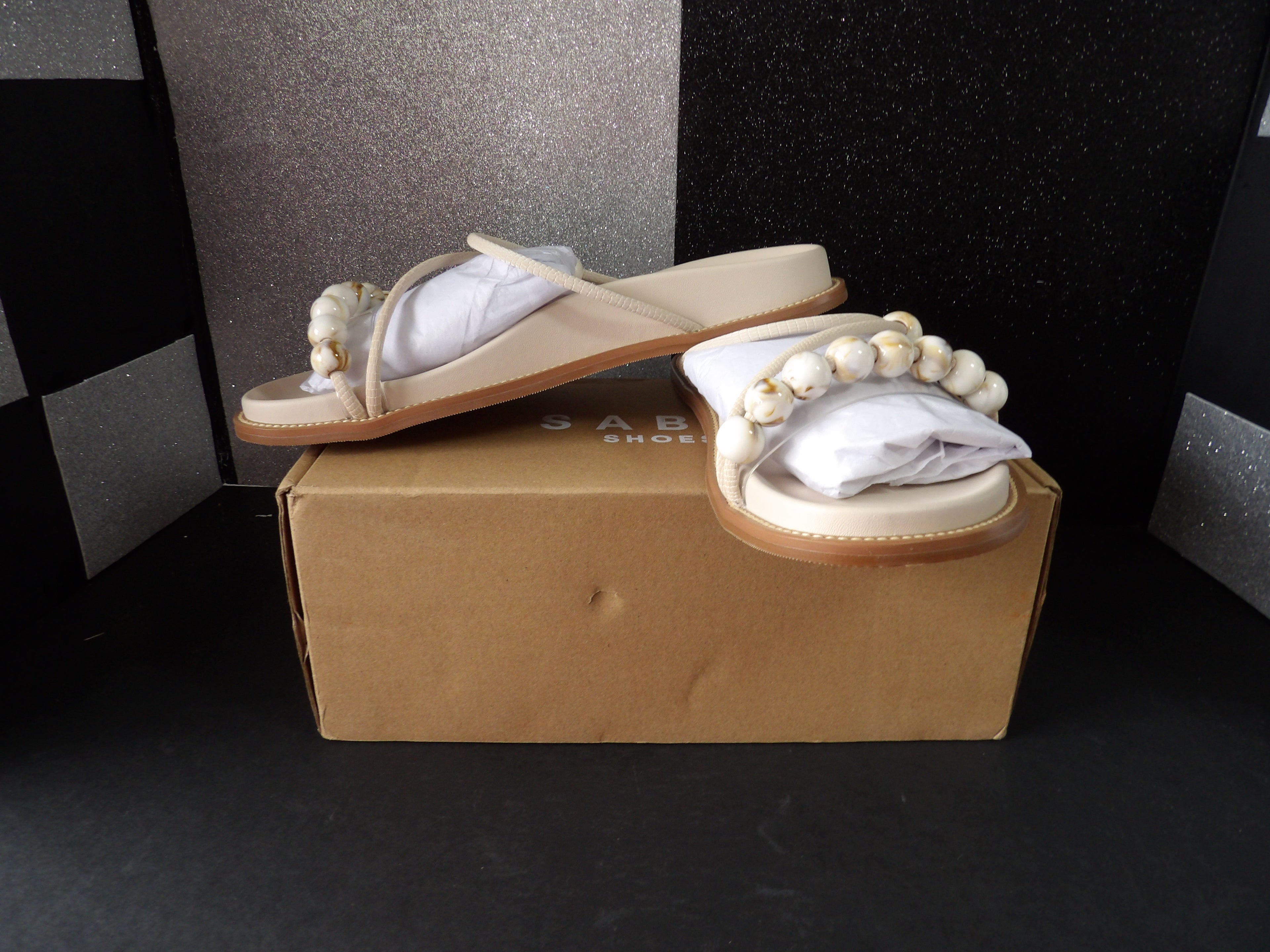 Sabo Indigo Sandals- Beige (US 9W)