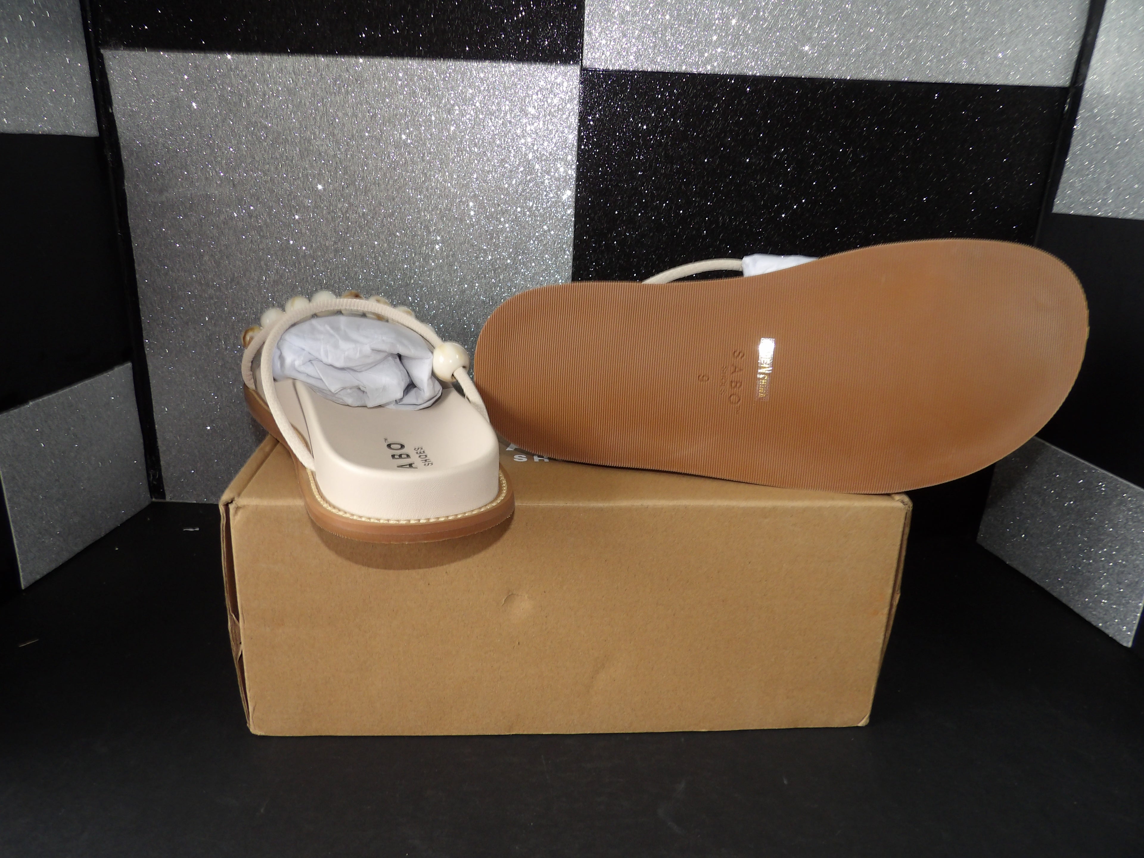 Sabo Indigo Sandals- Beige (US 9W)