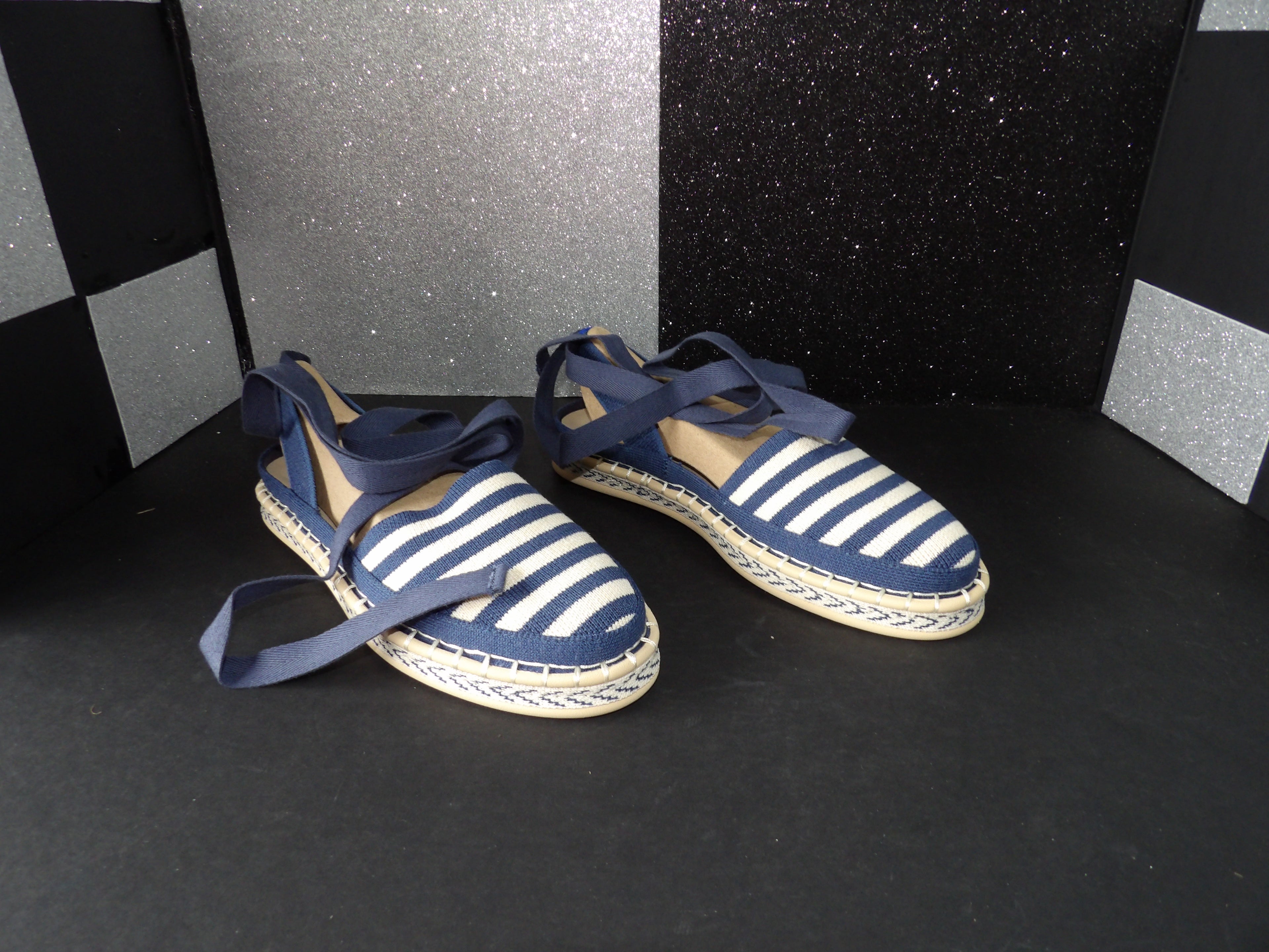 Rothy's Esapadrille- Blue, White (US 8W)