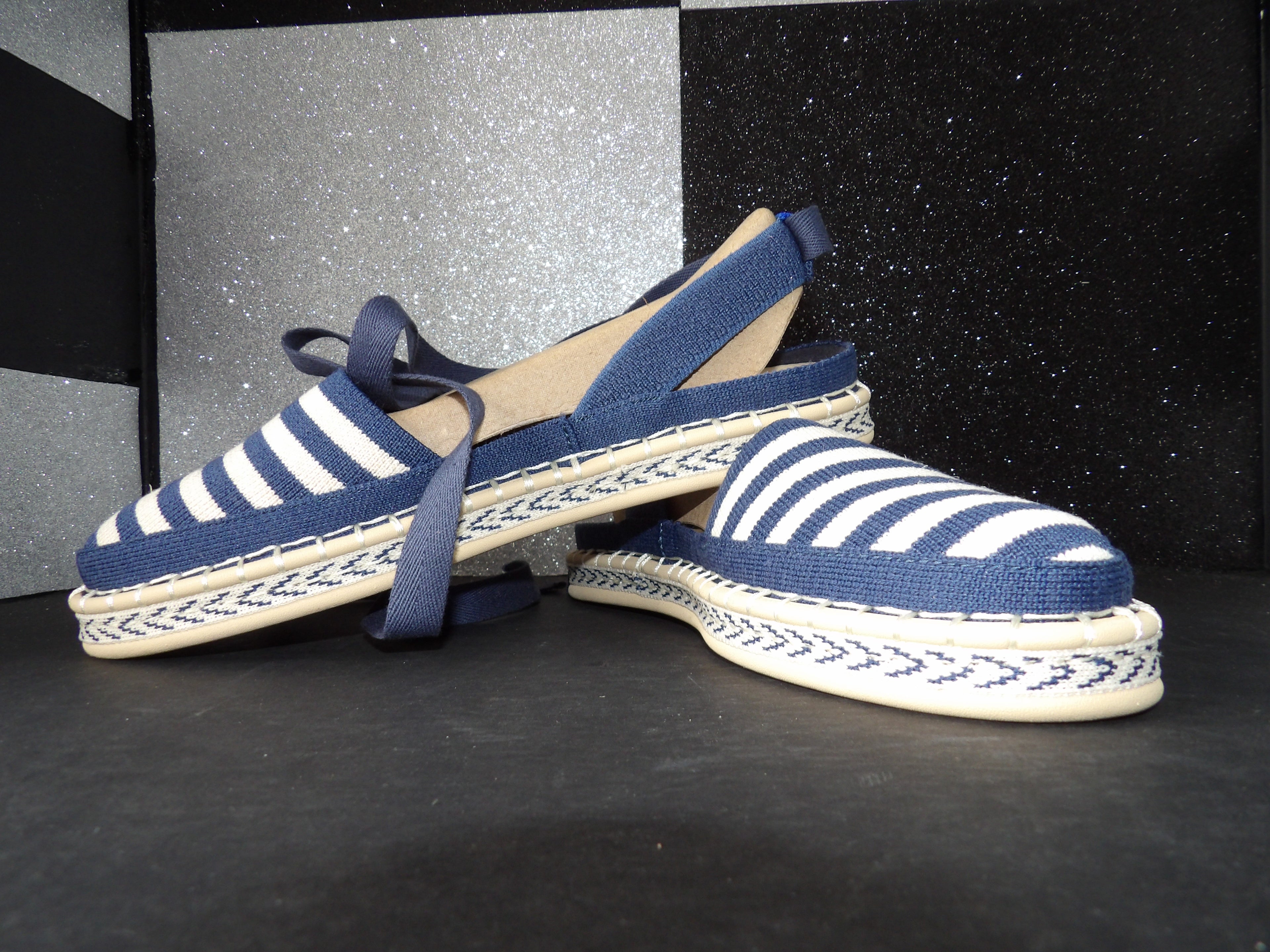 Rothy's Esapadrille- Blue, White (US 8W)