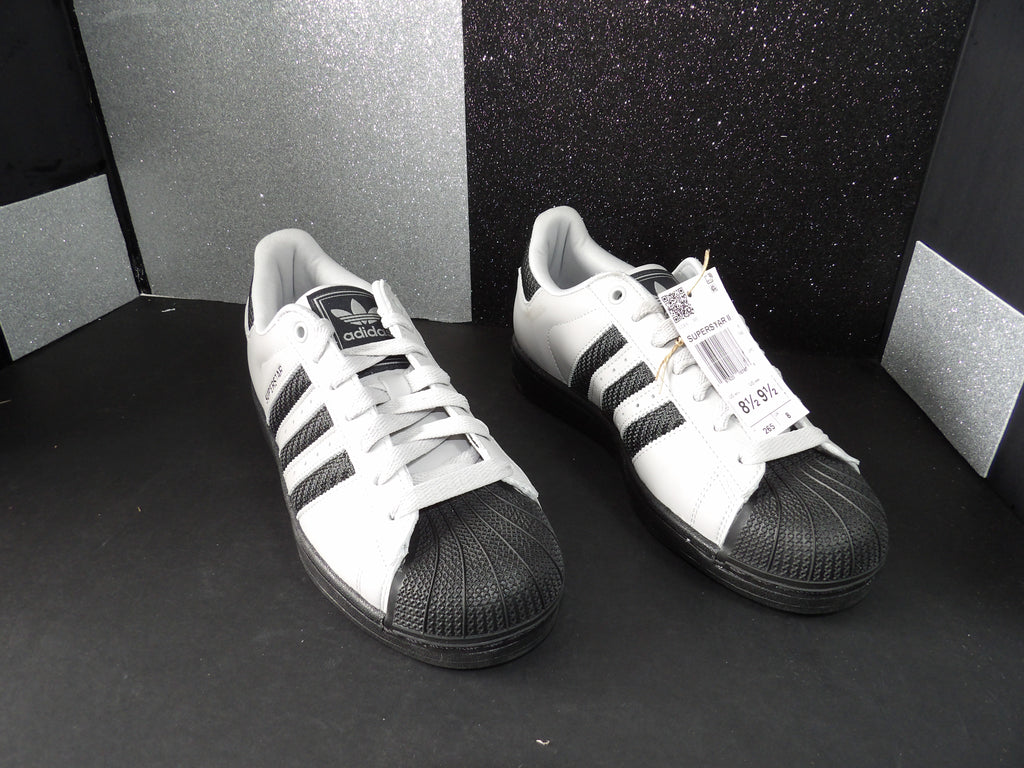 Adidas Superstar II- White, Black (Size US Men's 8.5, Women's 9.5)