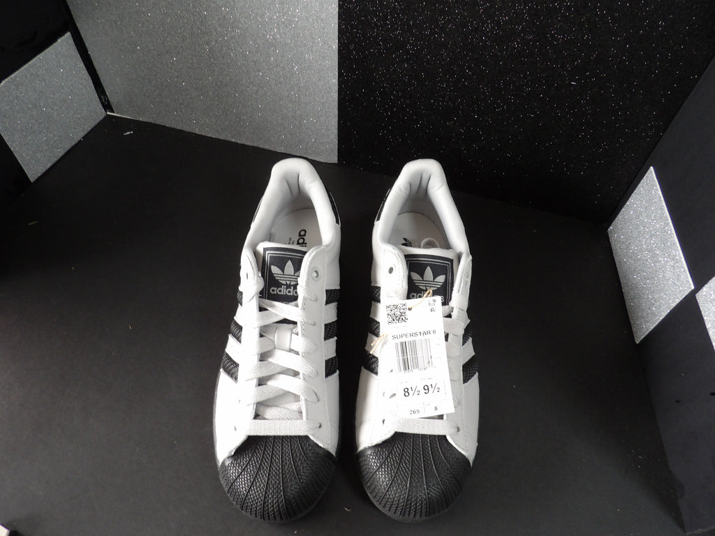 Adidas Superstar II- White, Black (Size US Men's 8.5, Women's 9.5)
