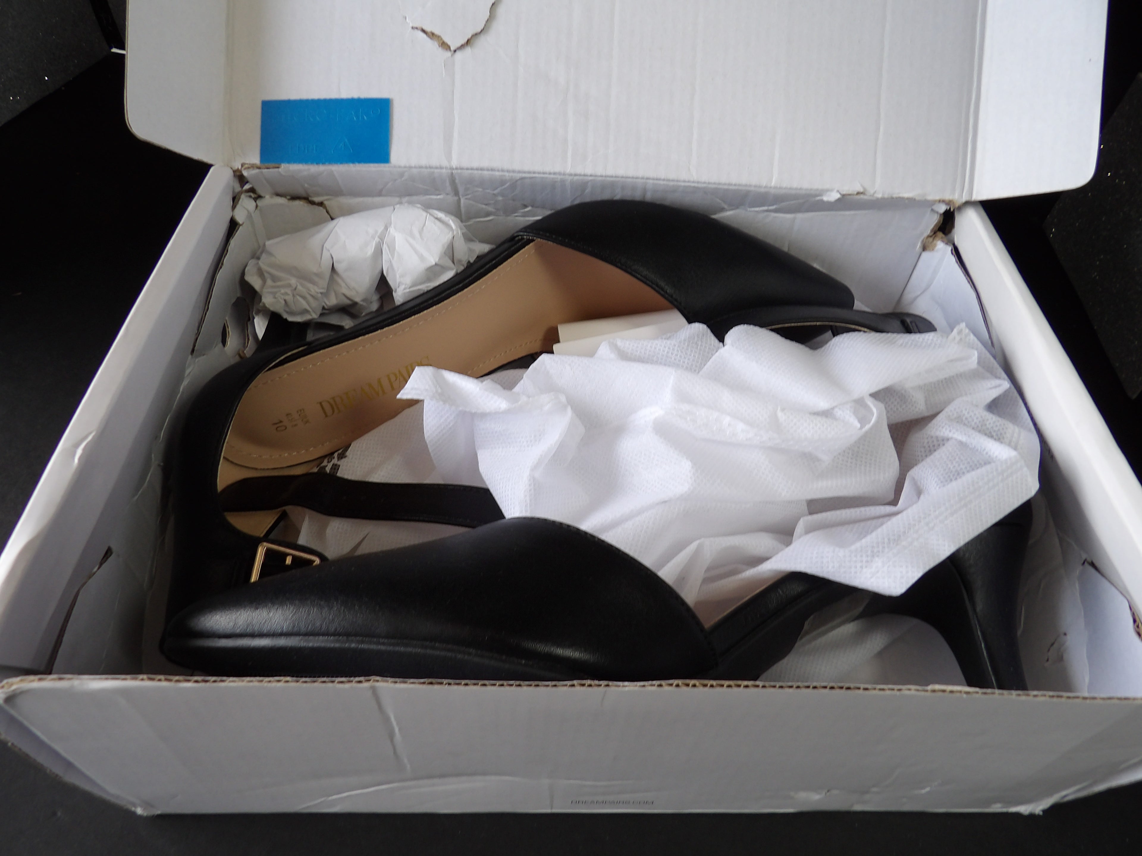 Dreampairs Lowpointed Heels- Black(US 10W)