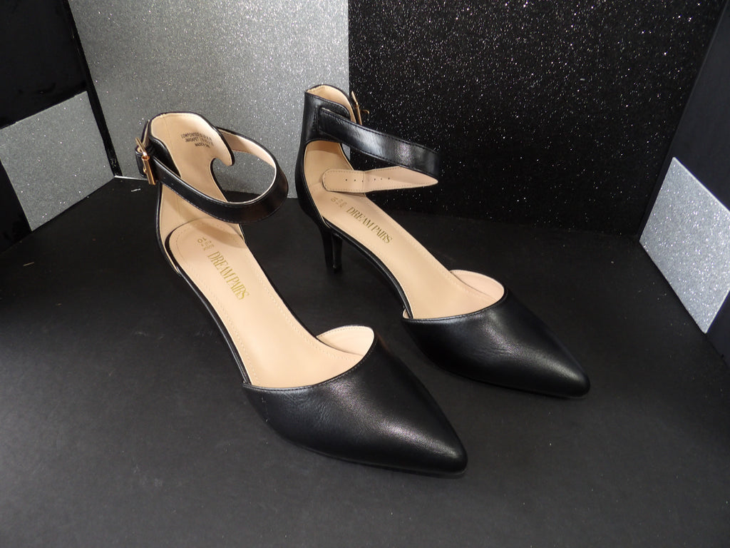 Dreampairs Lowpointed Heels- Black(US 10W)