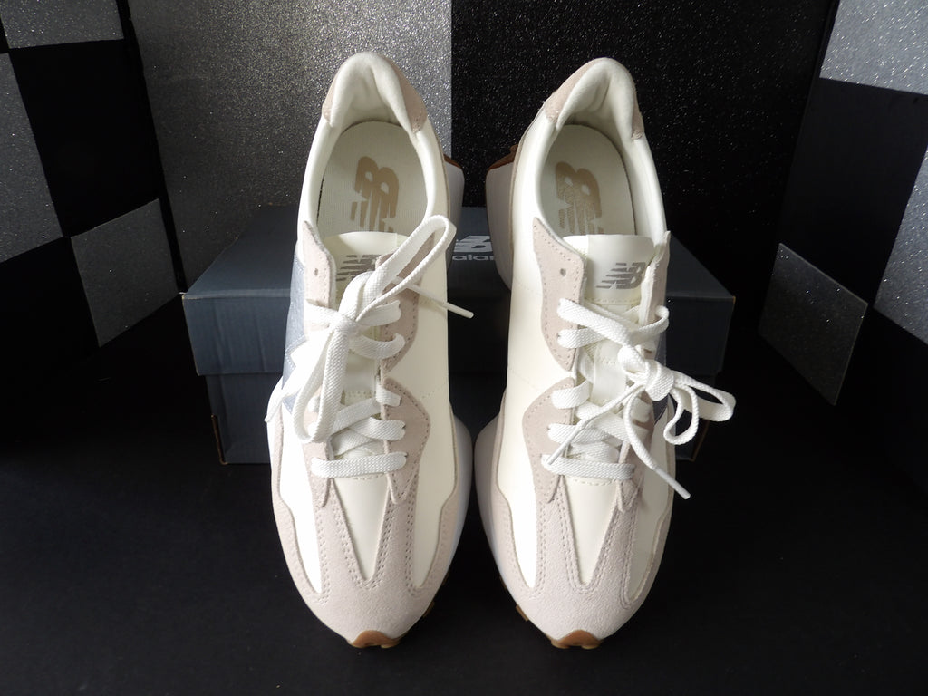 New Balance 327 - Cream/Silver (Size US Women's 10)
