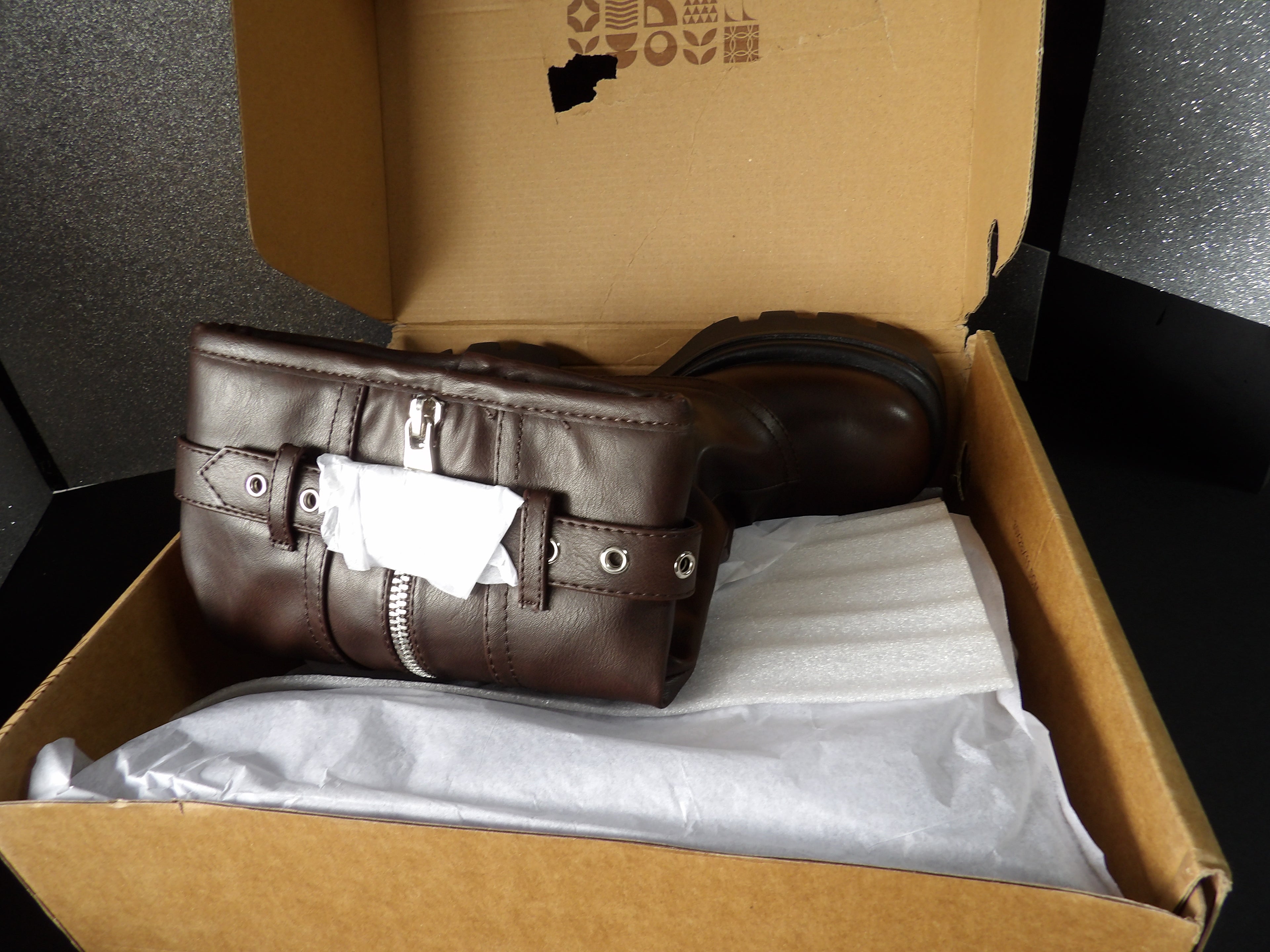 Mid-Calf Lug Sole Dress Boots - Brown (Size US Women's 7)
