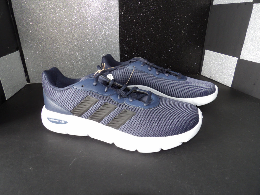 Adidas Cloudfoam Flex Running Shoes - Navy/White (Size US Men's 10)
