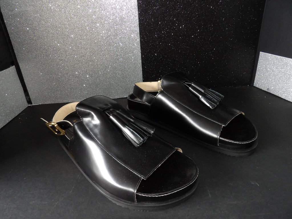 Mafalda Rita Tassel Leather Sandals - Black (Size US Women's 11, EU 42)