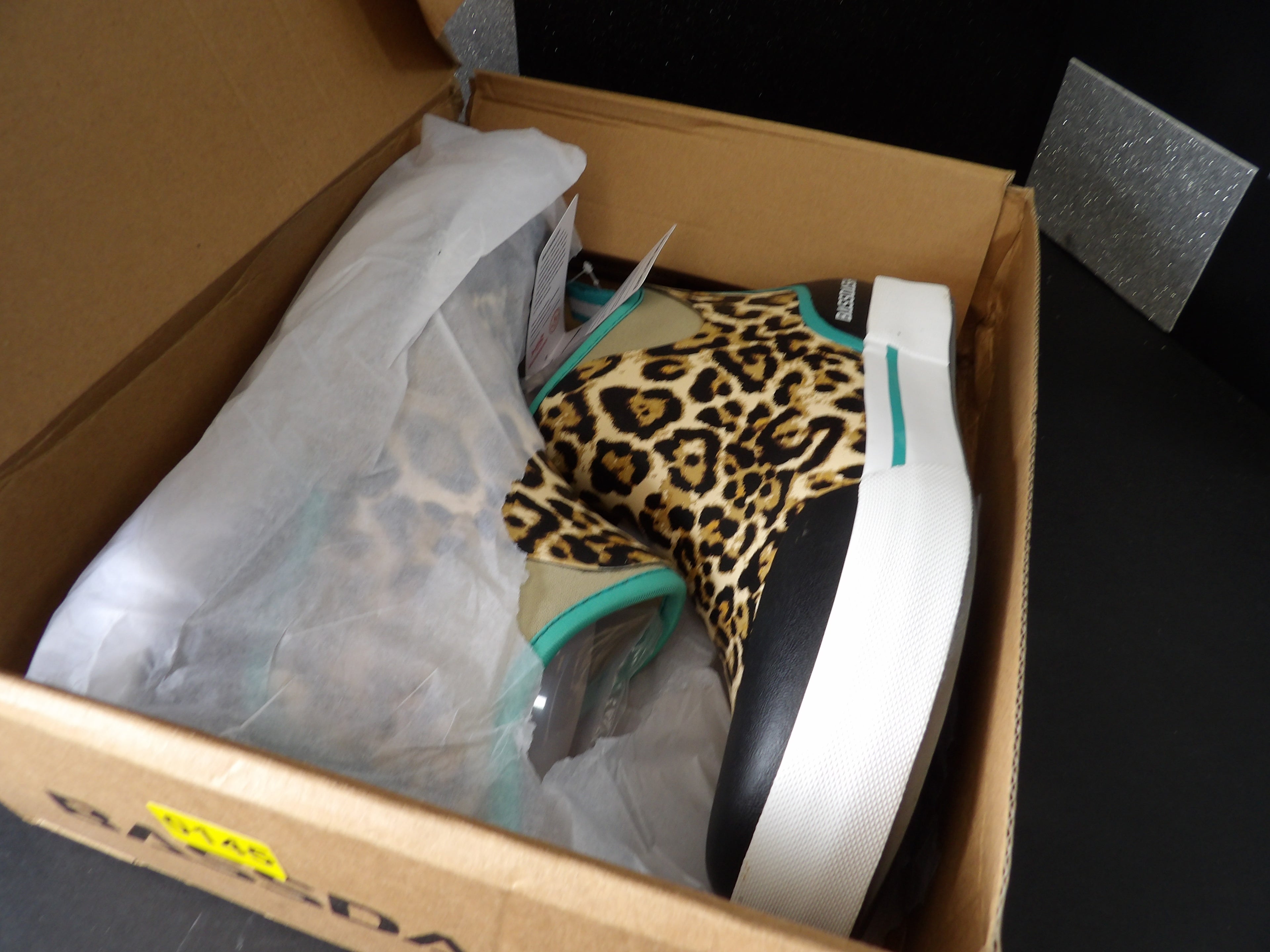 Bashdash Leopard Print Waterproof Ankle Deck Boots - Leopard/Turquoise (Size US Women's 10)