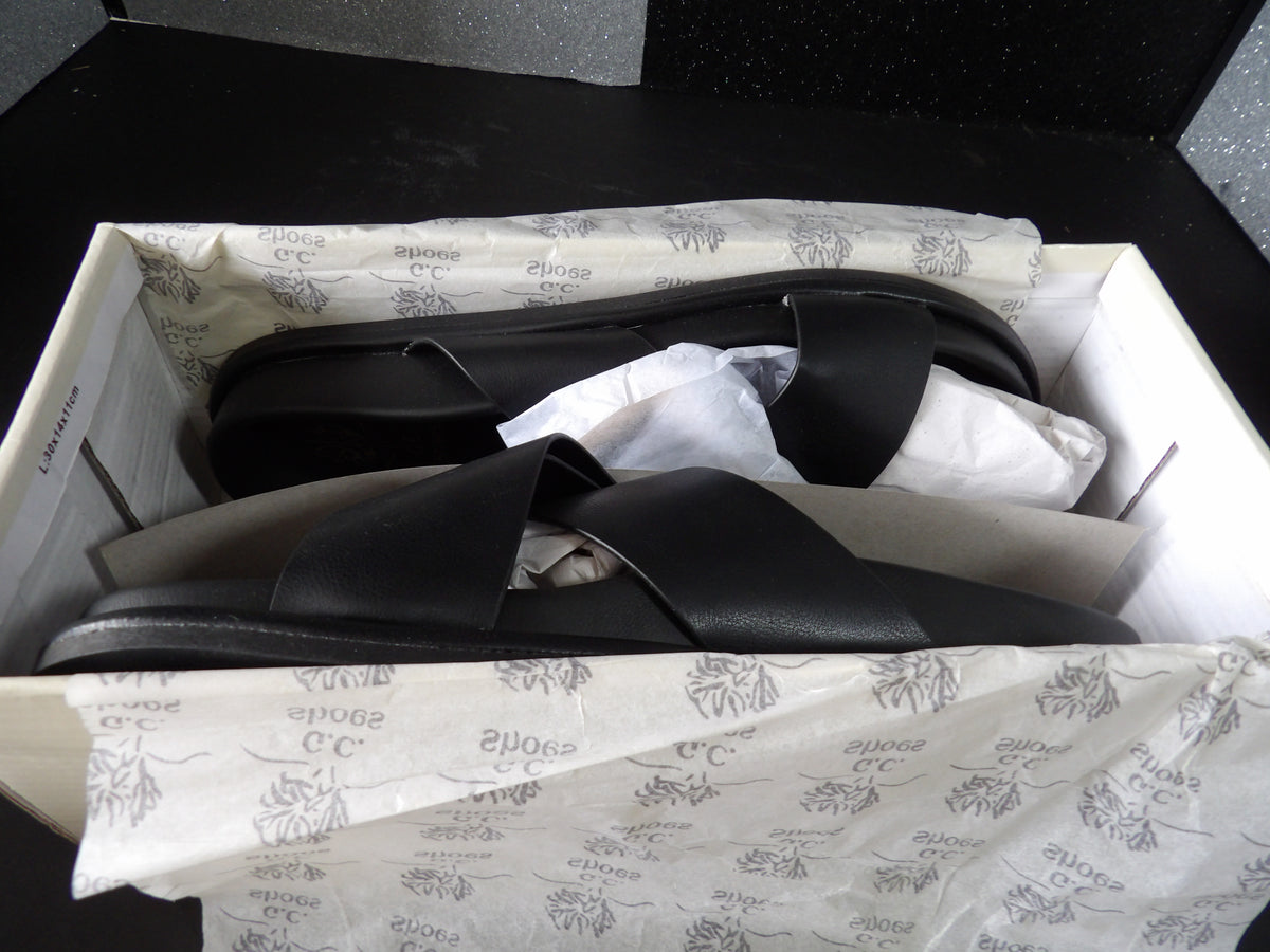 Good Choice Shoes Weekend Comfort Slide Sandals - Black (Size US Women's 8.5)