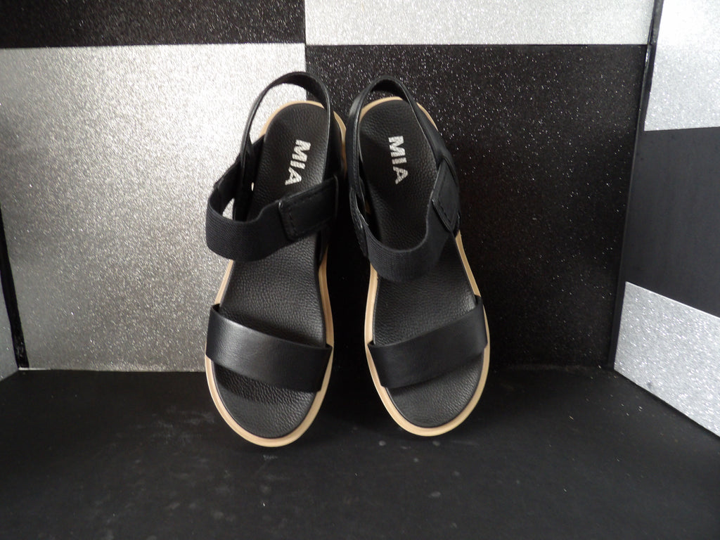 MIA Elamul Platform Sandals - Black (Size US Women's 8)
