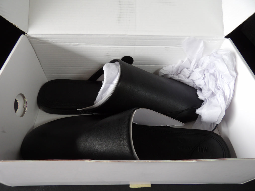 H&M Premium Selection Leather Mule Flats - Black (Size US Women's 7)