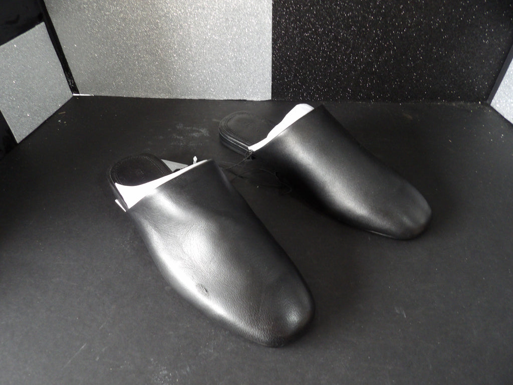 H&M Premium Selection Leather Mule Flats - Black (Size US Women's 7)