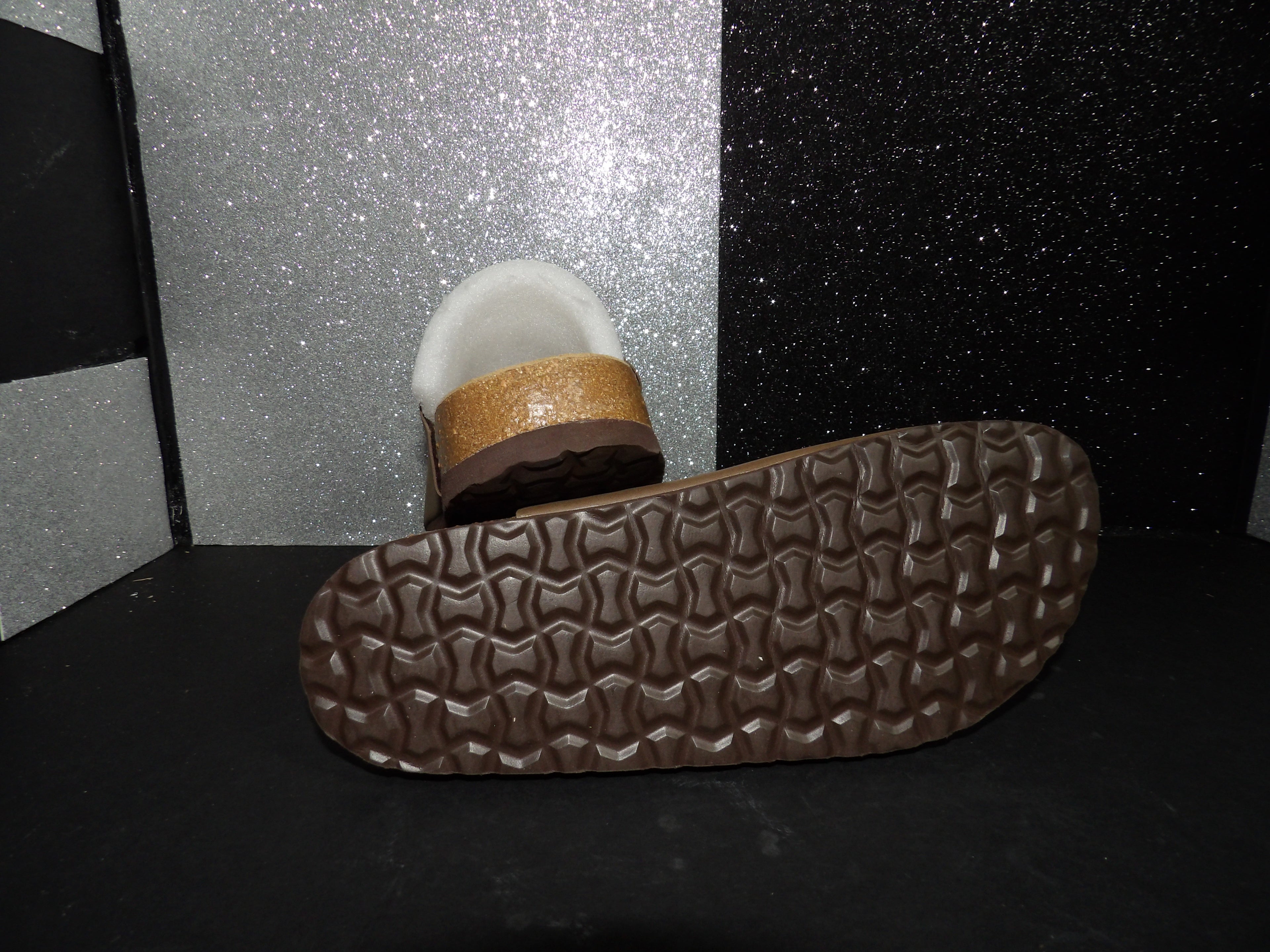 CUSHIONAIRE Lane Double Buckle Footbed Sandals - Brown (Size US Women's 8)