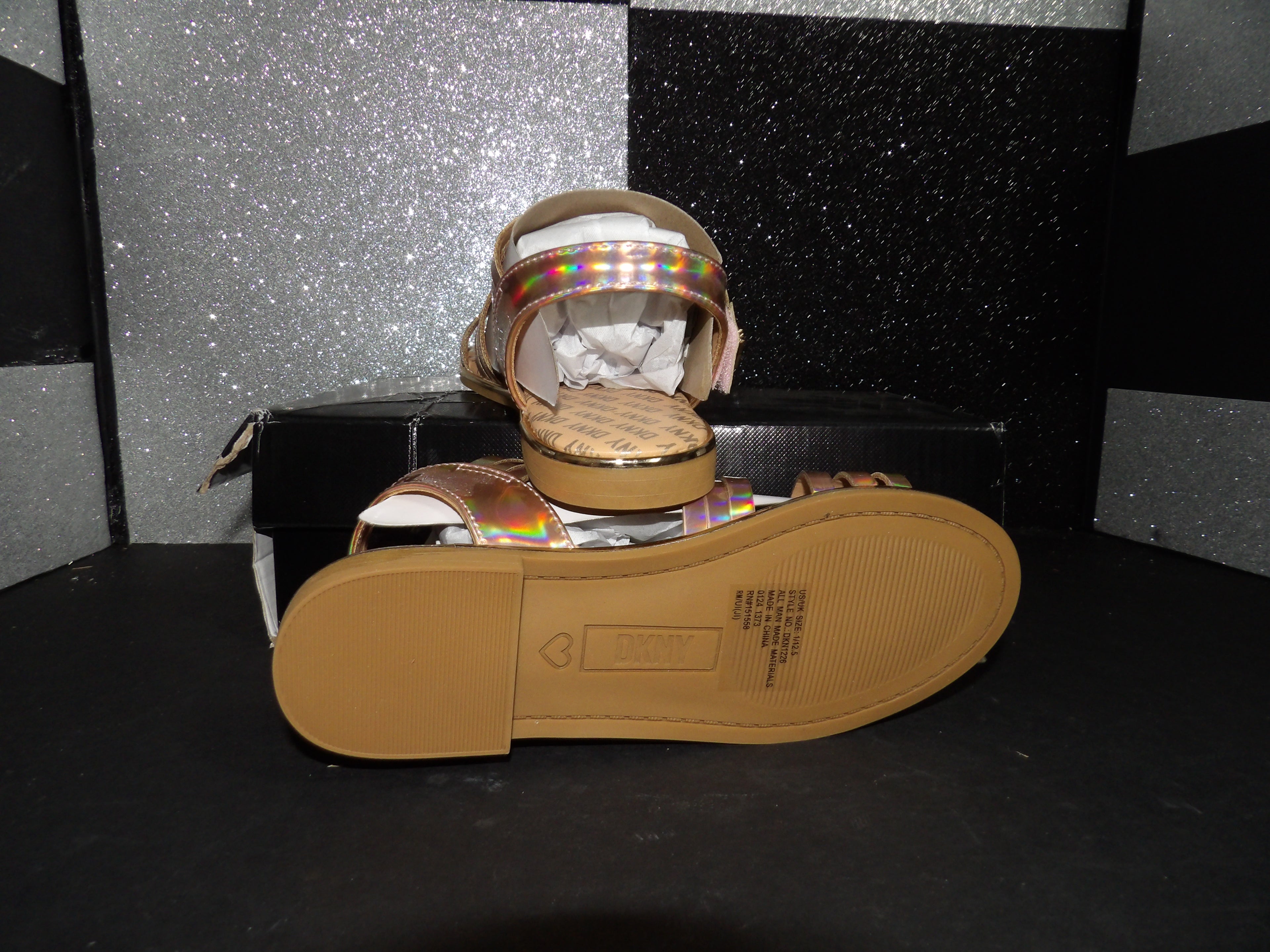 DKNY Cassie Denaris Sandals - Gold (Toddler Size US 1C)