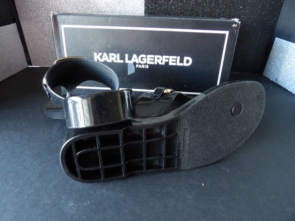 Karl Lagerfeld Vardice Flat Thong Sandals - Black (Size US Women's 7)