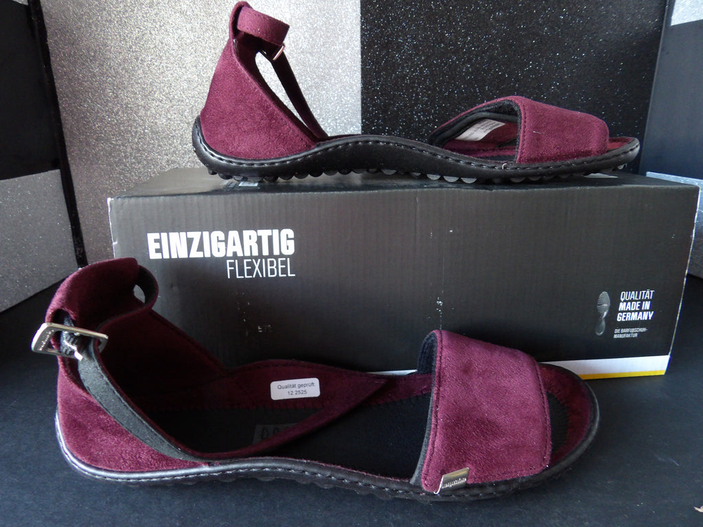 Leguano Jara Barefoot Sandals - Bordeaux (Size US Women's 8.5, EU 39)