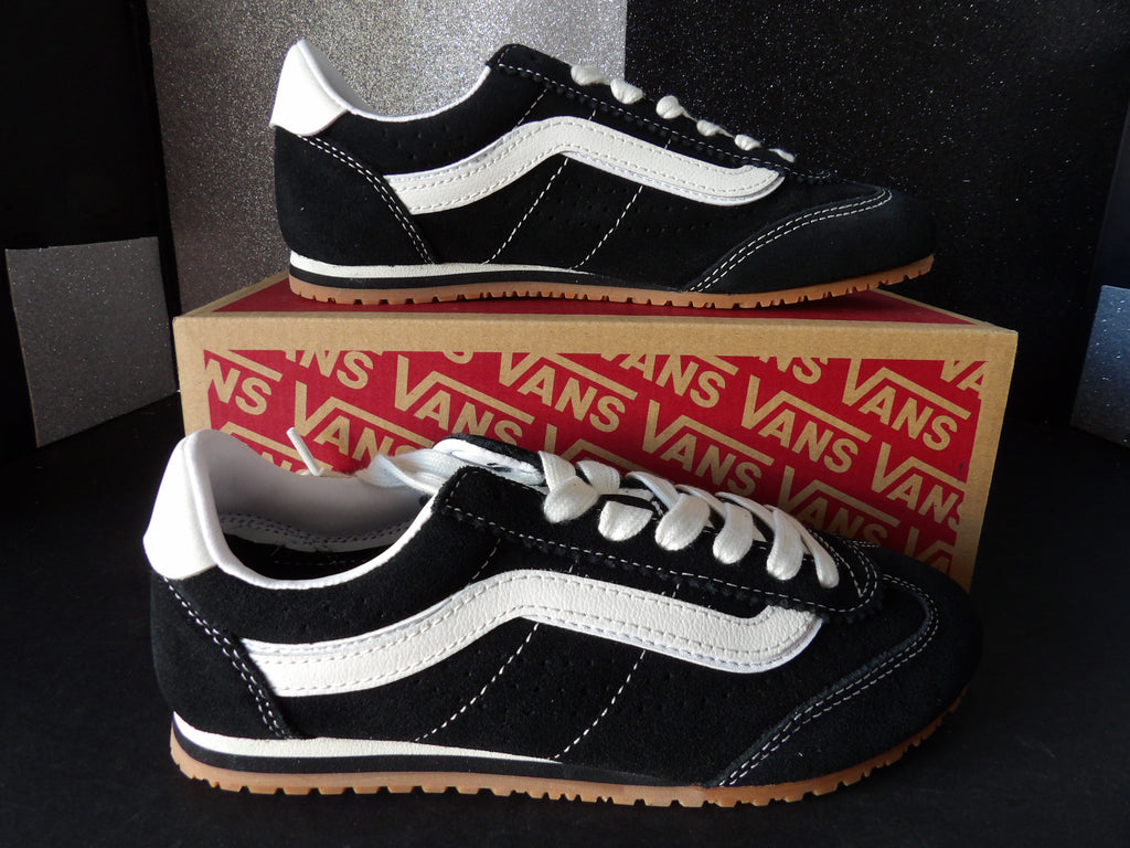 Vans Super Lowpro Sneakers - Black/True White/Gum (Size US Youth 4, Women's 5.5)