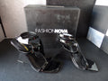 Fashion Nova Shay-1 Strappy Sculptural Heeled Sandals - Black (Size US Women's 9)