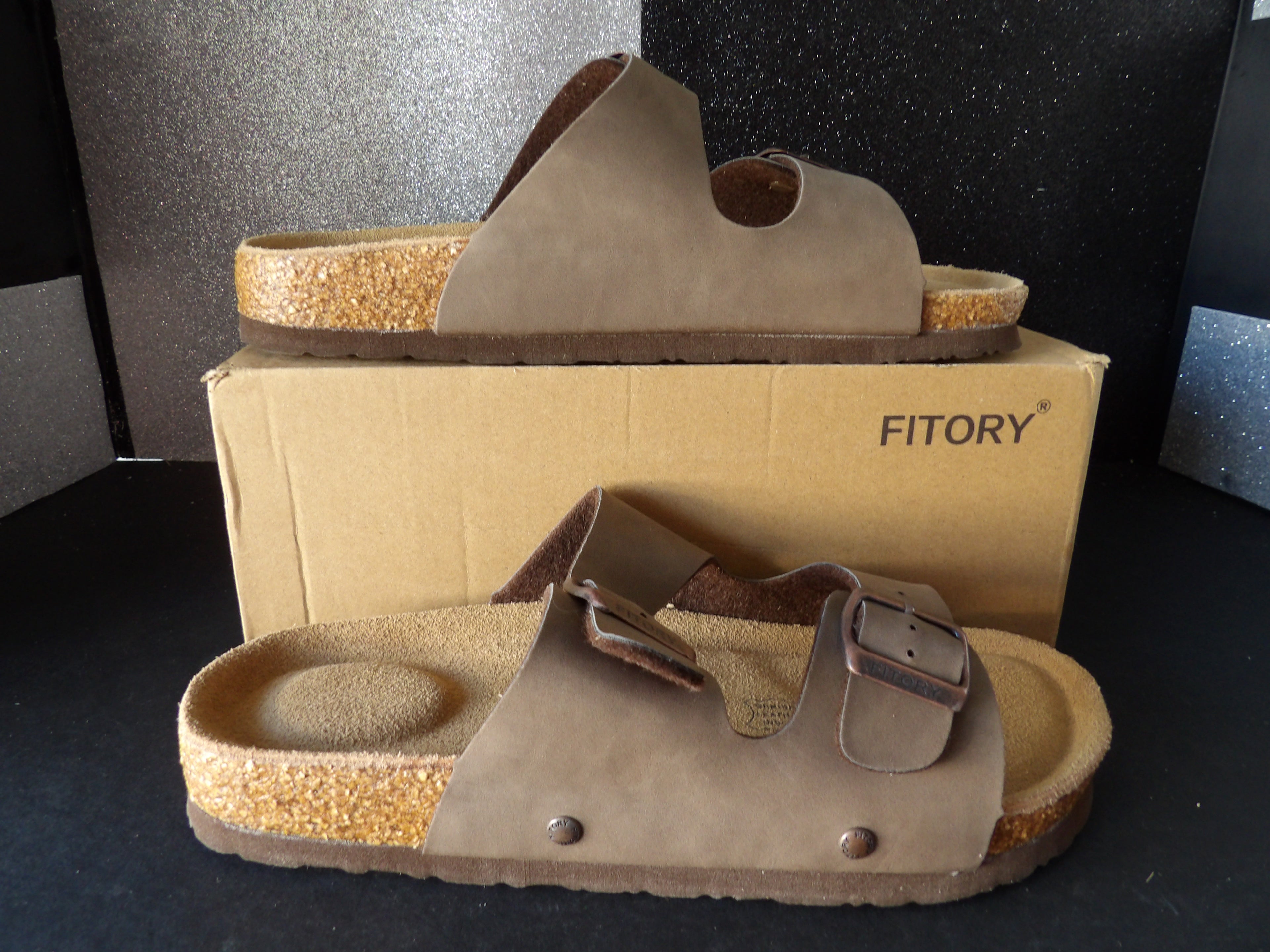 Filtory Jelercy Double Buckle Slide Sandals - Brown (Size US Women's 7)