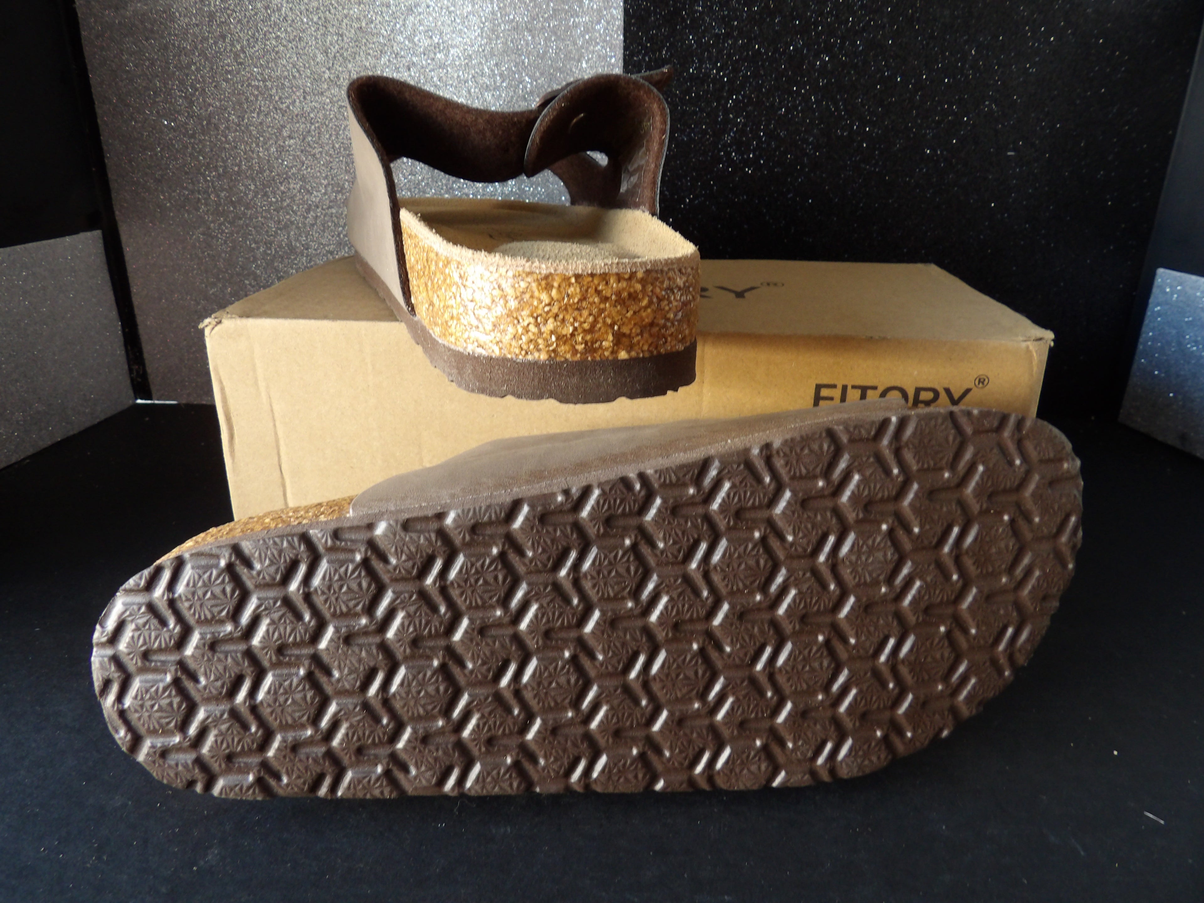 Filtory Jelercy Double Buckle Slide Sandals - Brown (Size US Women's 7)