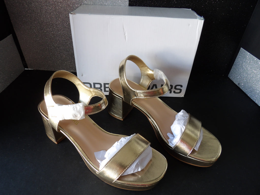 Strappy Heels- Light Gold (US Women's 7.5)