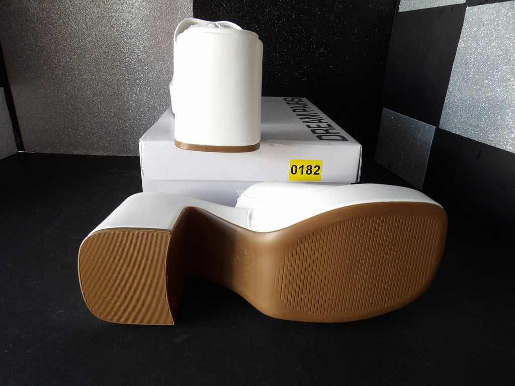 Dream Pairs Chunky Heels- White (US Women's 7.5)